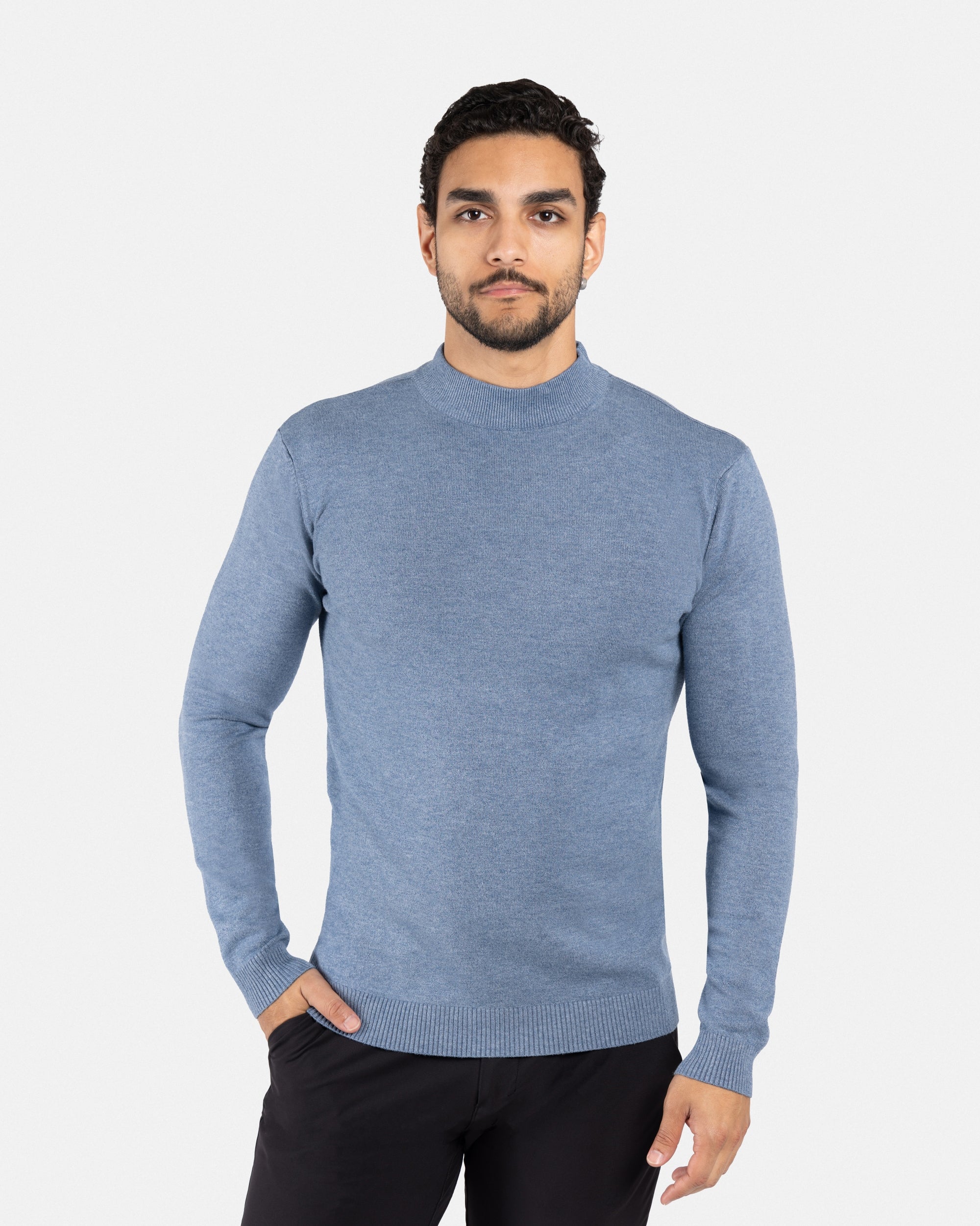 X RAY Men's Basic Casual Mockneck Sweater