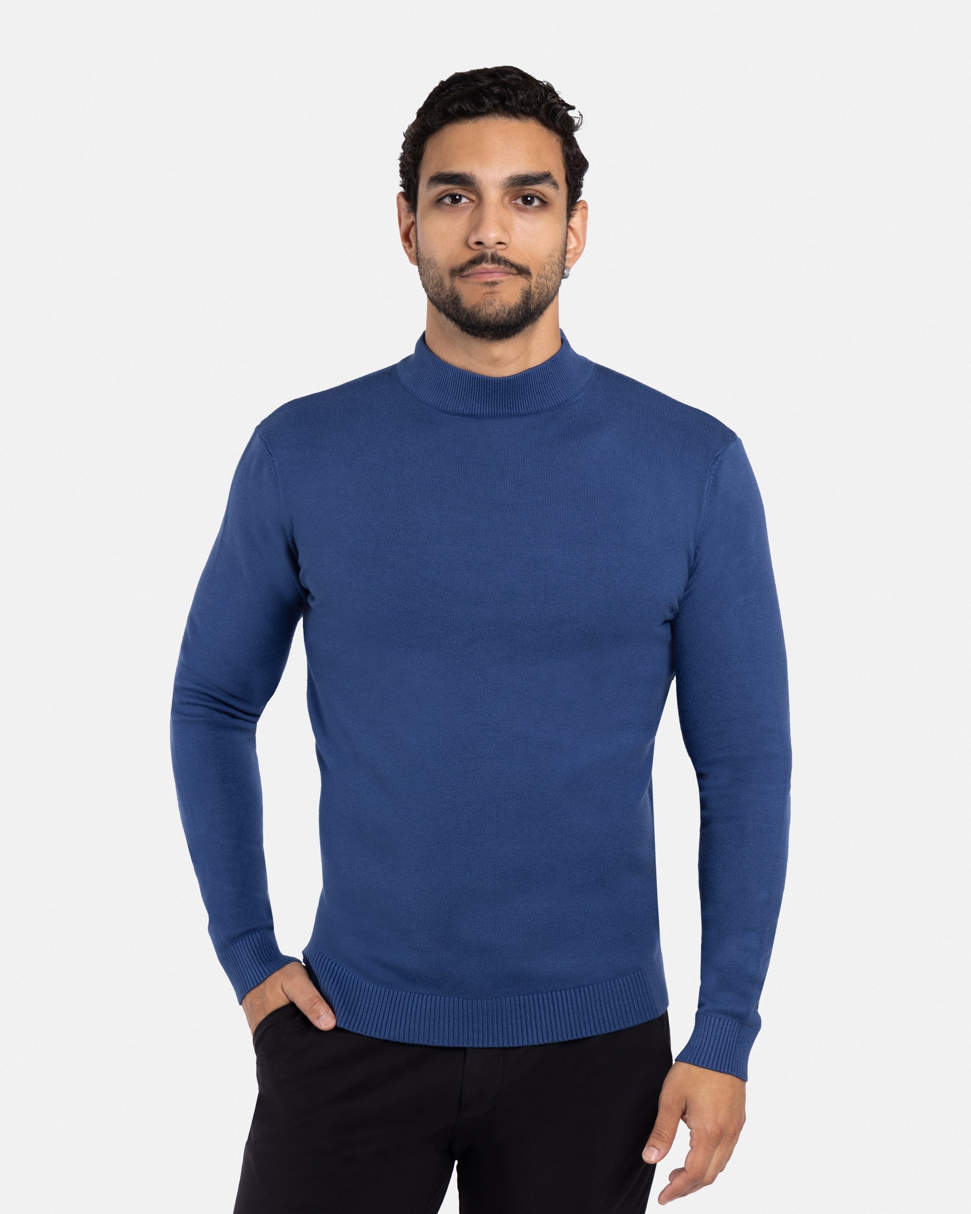 X RAY Men's Basic Casual Mockneck Sweater
