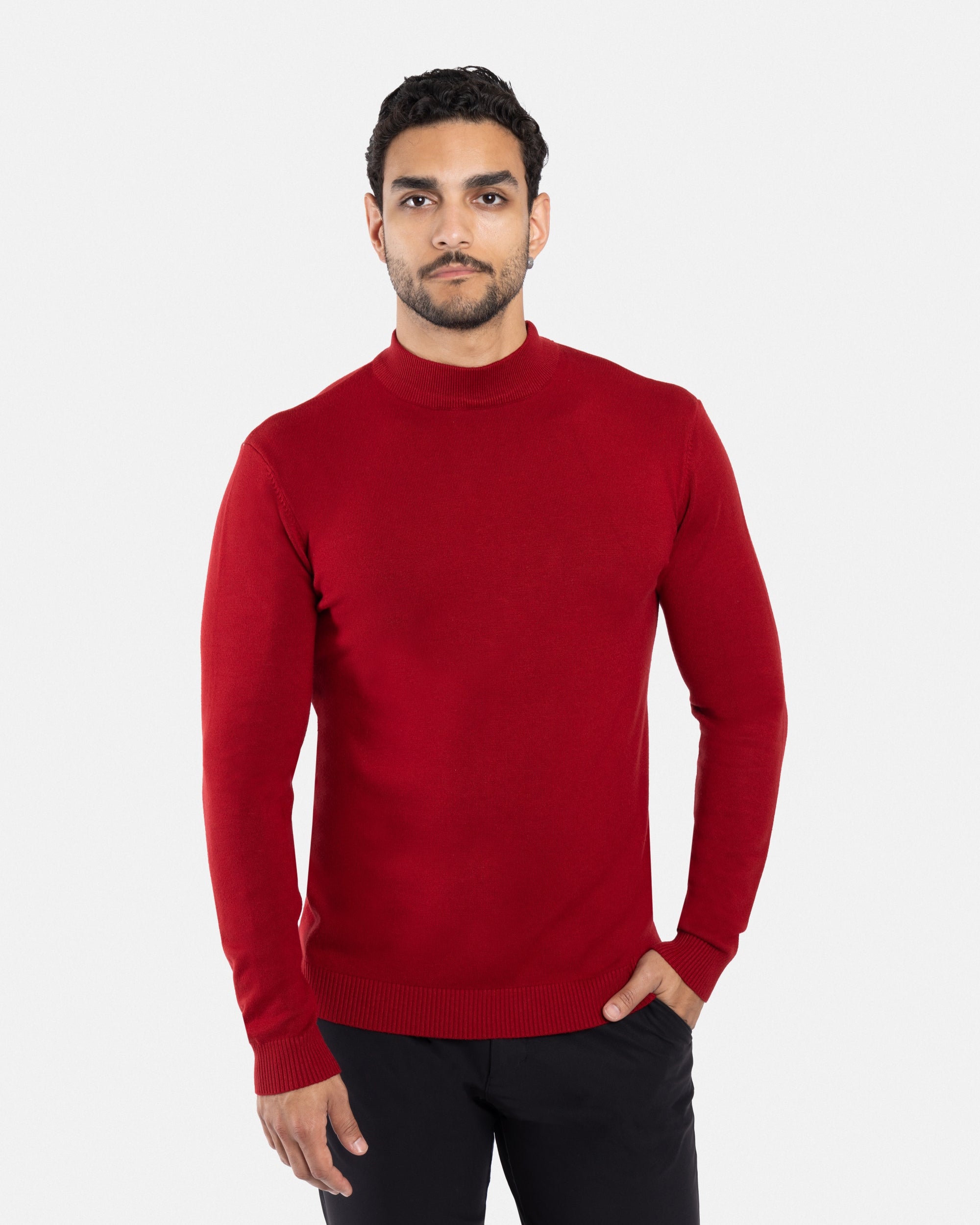 X RAY Men's Basic Casual Mockneck Sweater