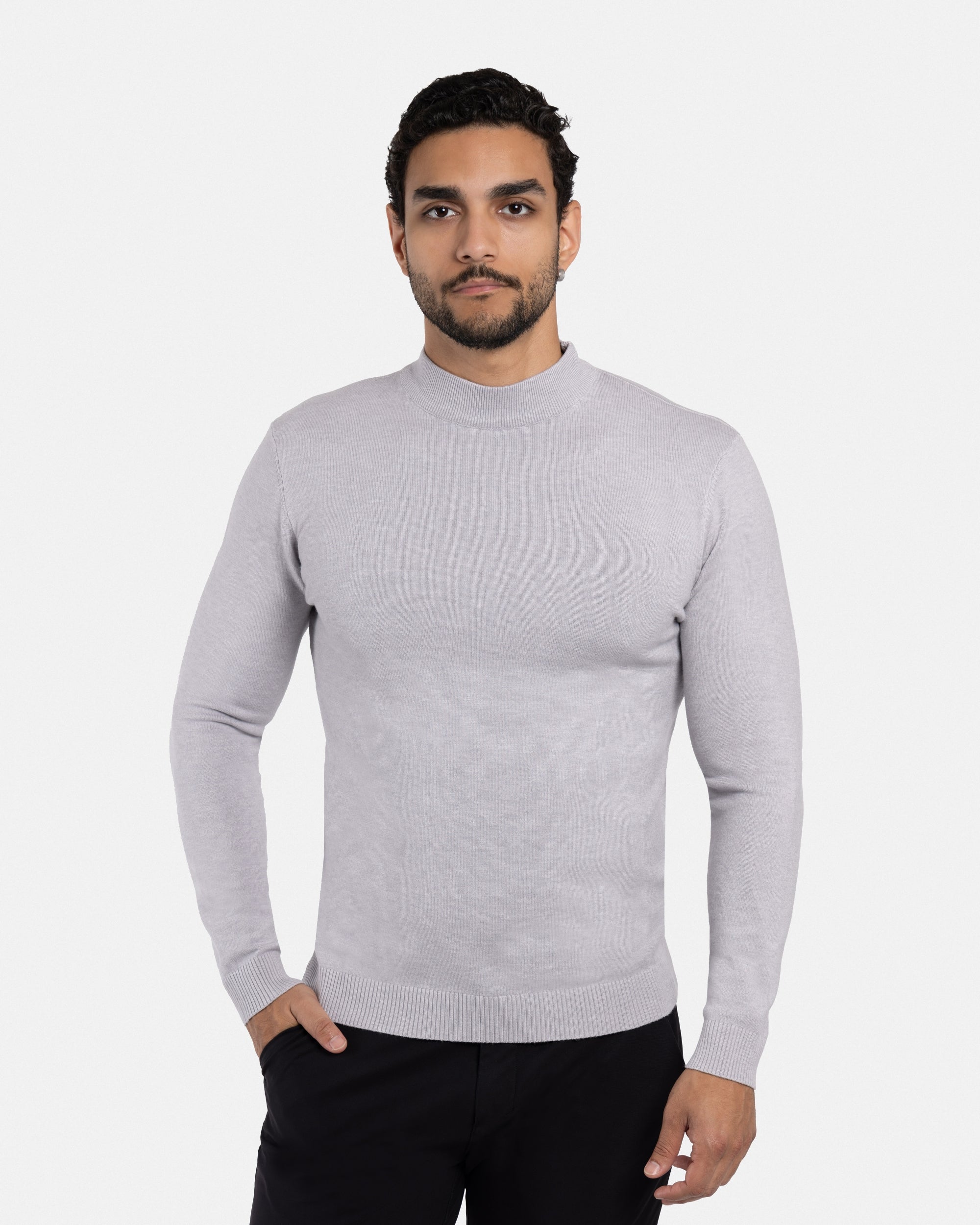 X RAY Men's Basic Casual Mockneck Sweater