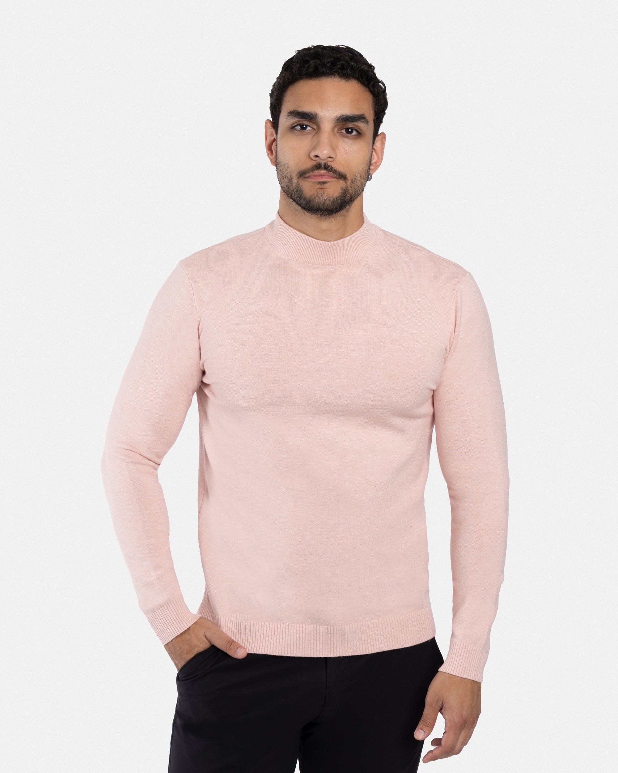 X RAY Men's Basic Casual Mockneck Sweater