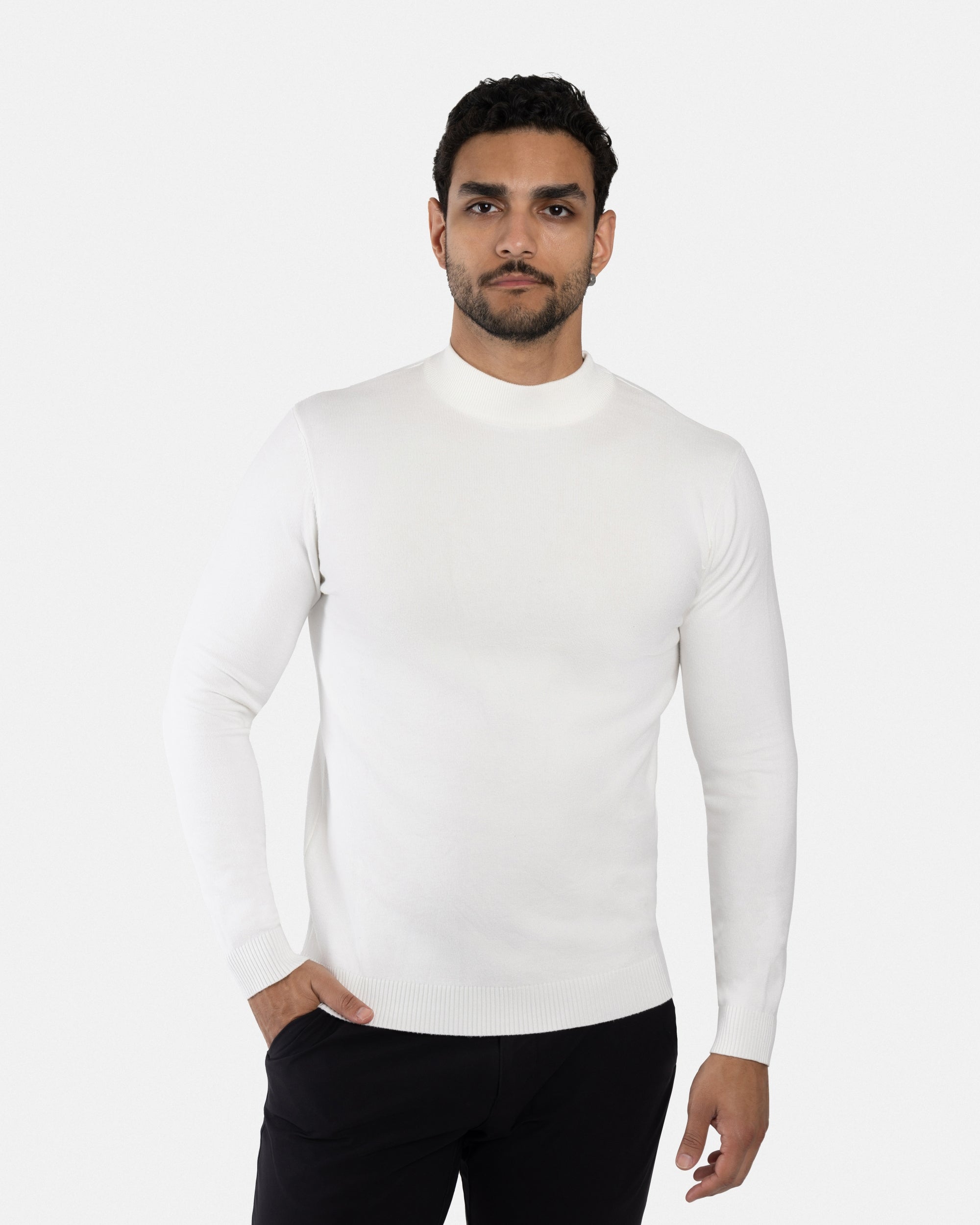 X RAY Men's Basic Casual Mockneck Sweater