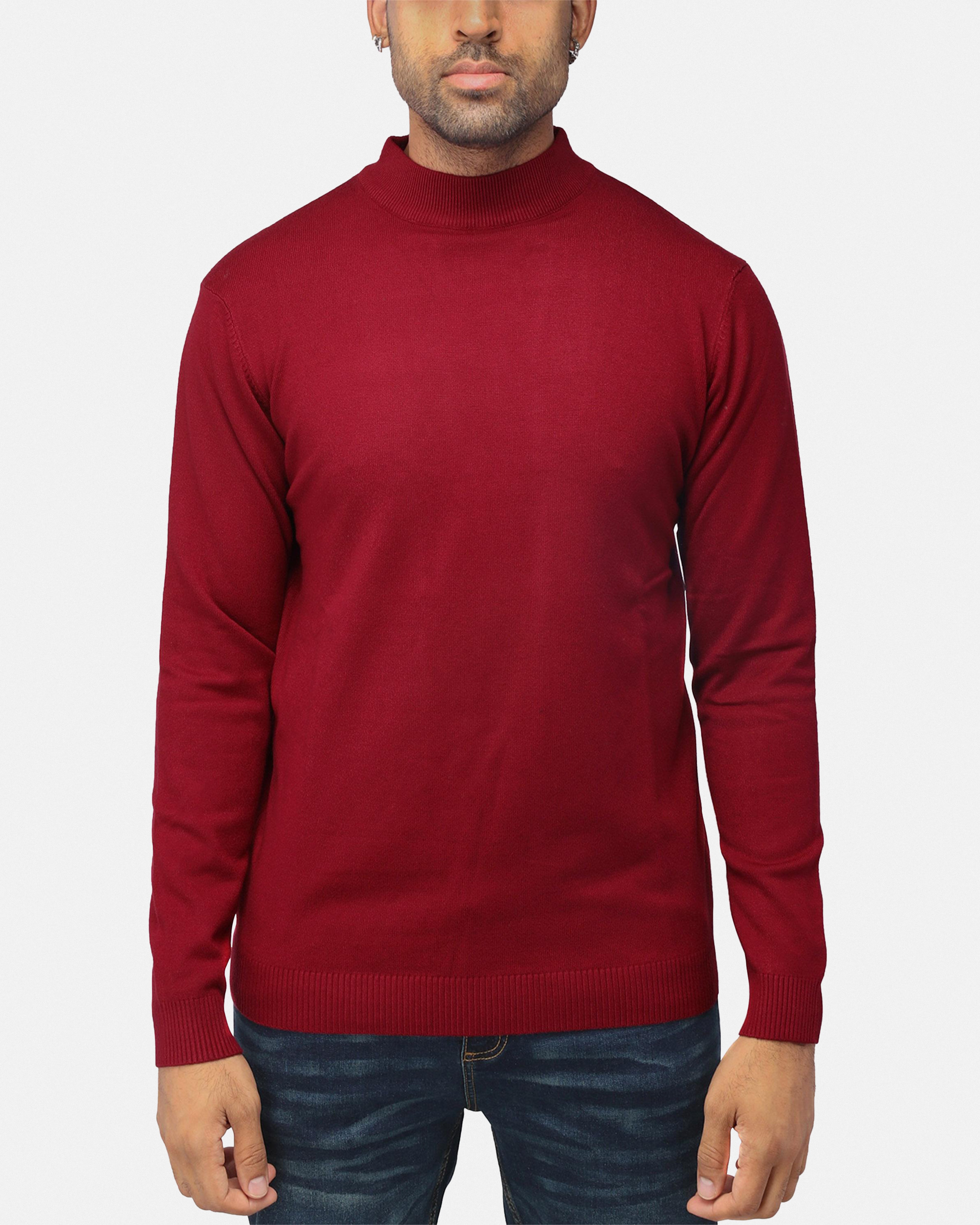 X RAY Men's Basic Casual Mockneck Sweater