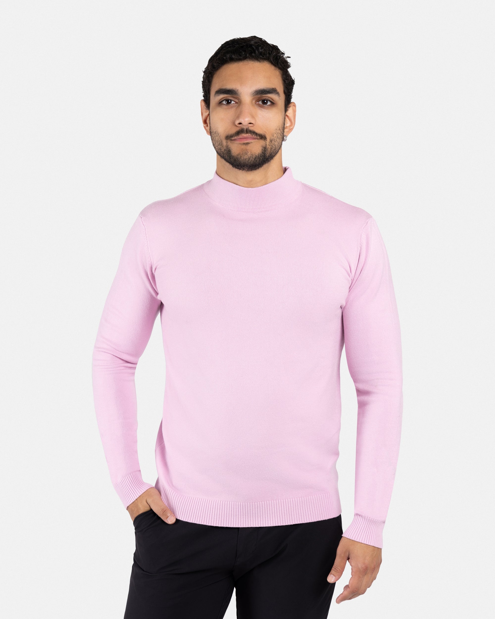 X RAY Men's Basic Casual Mockneck Sweater