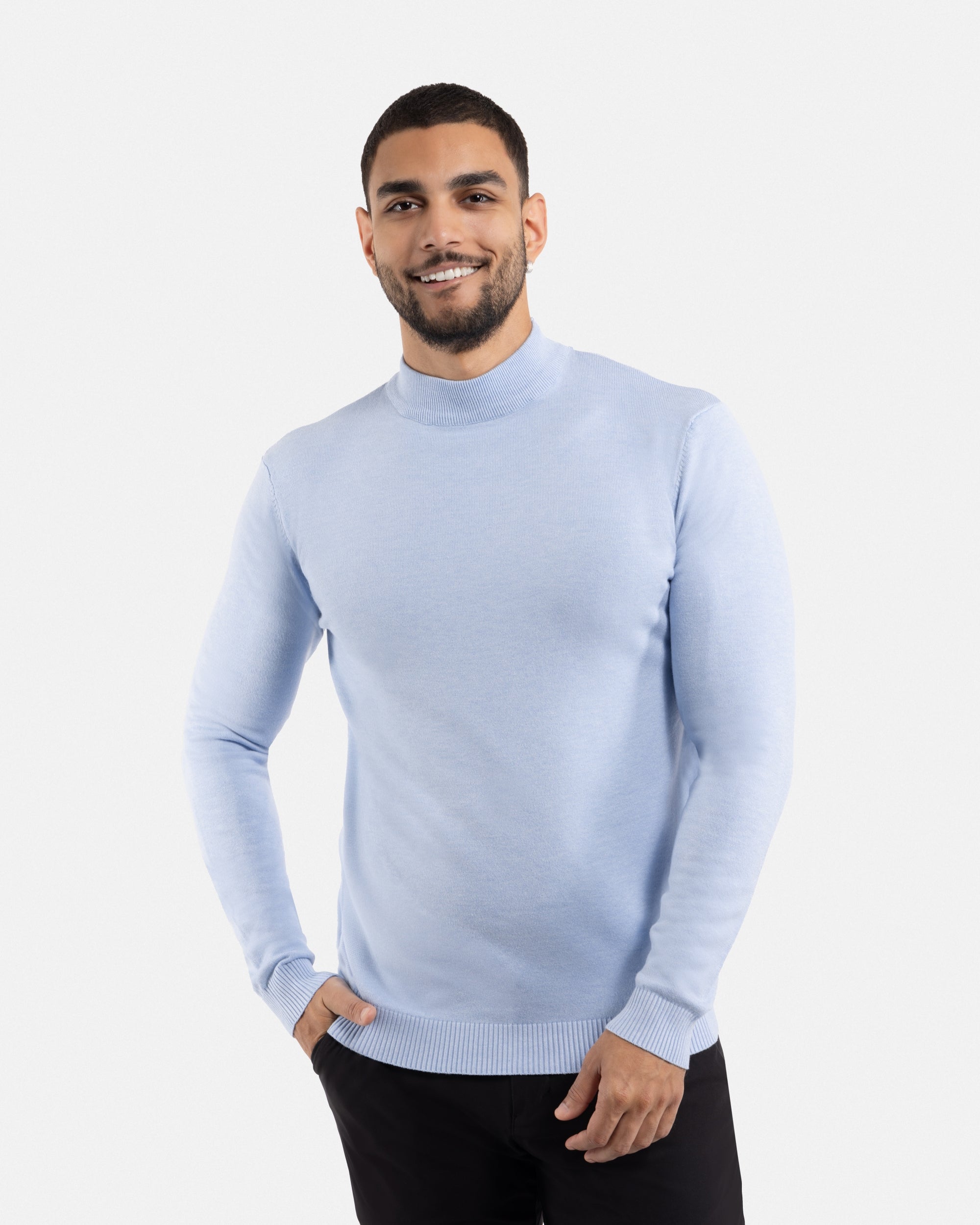 X RAY Men's Basic Casual Mockneck Sweater