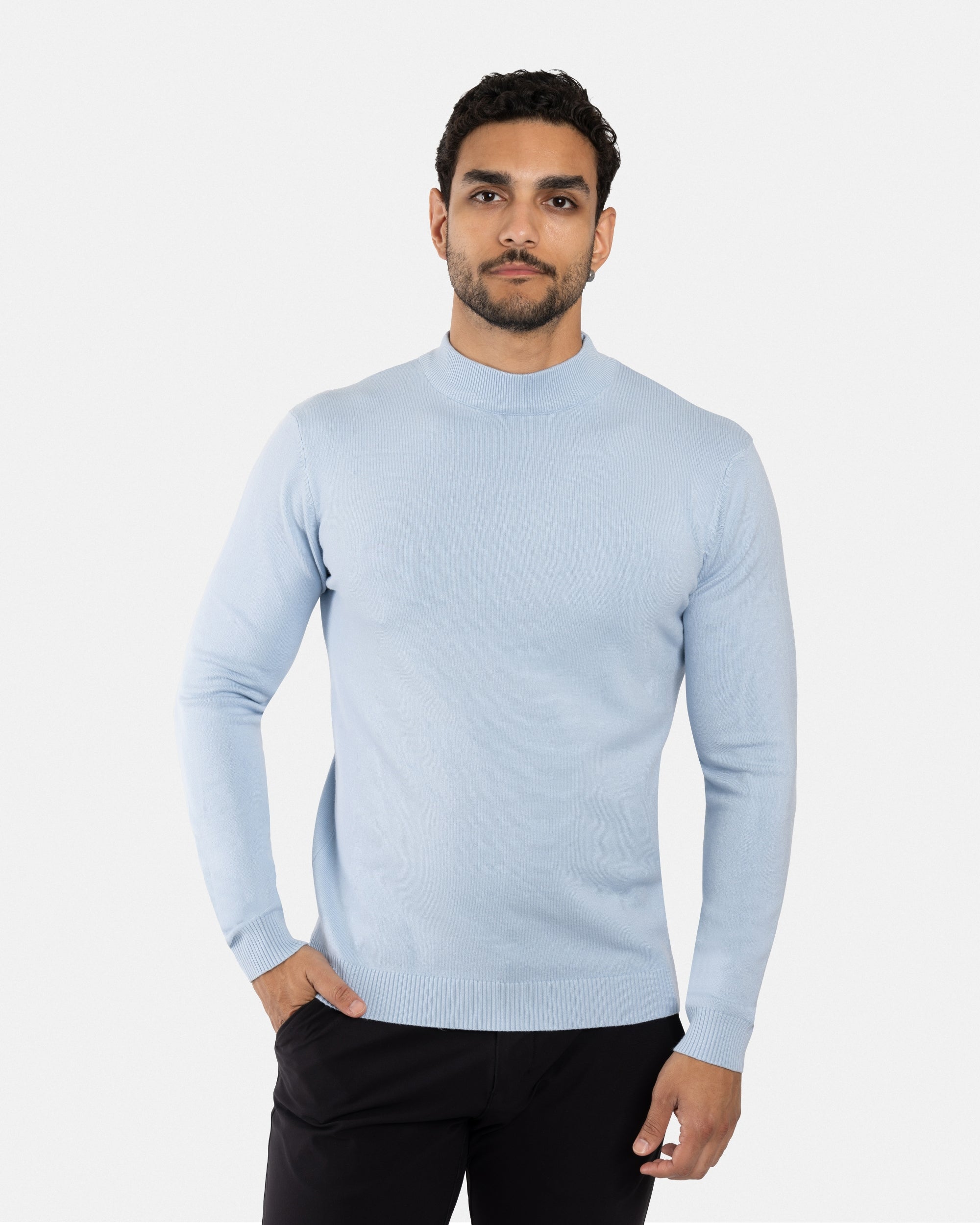 X RAY Men's Basic Casual Mockneck Sweater