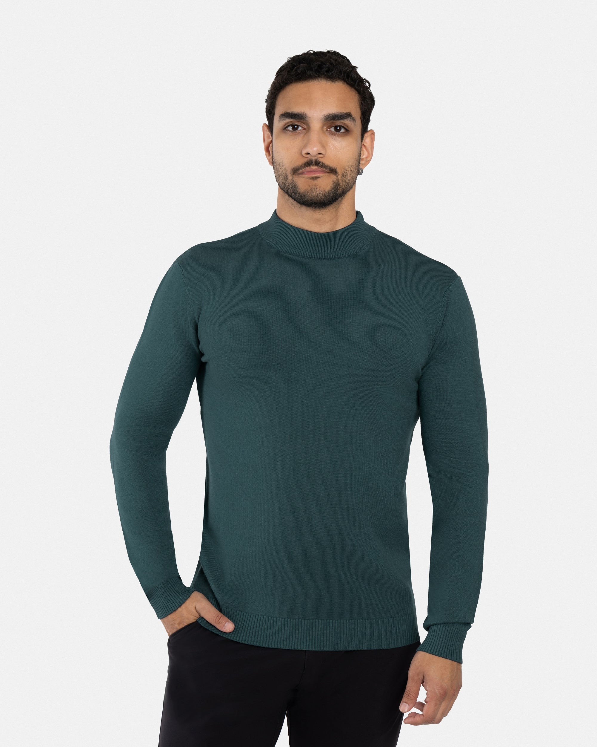 X RAY Men's Basic Casual Mockneck Sweater