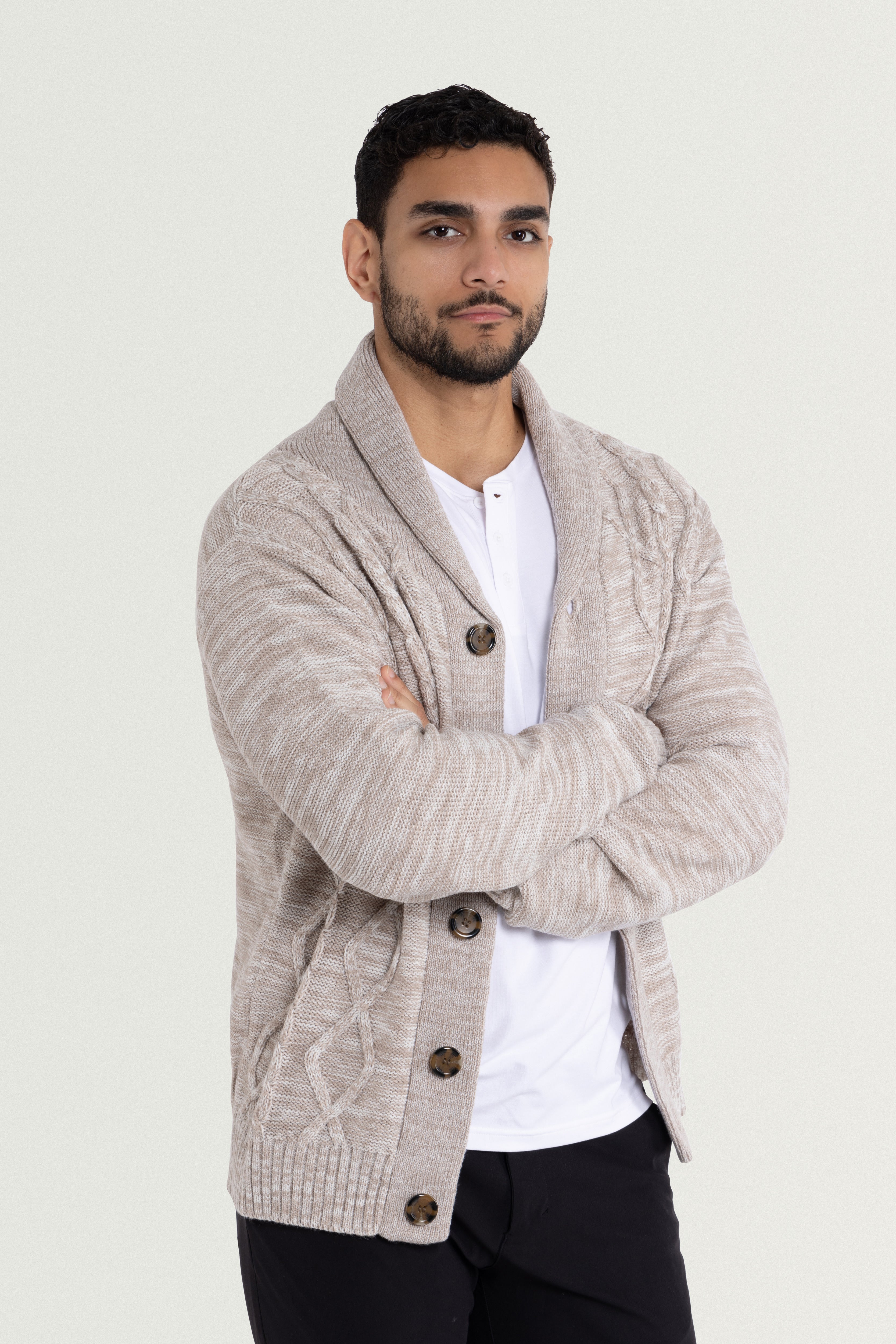 Cream cardigan with buttons hotsell