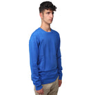  blue crewneck sweatshirt  blue sweater men  brown crewneck jumper for men knit sweater men
