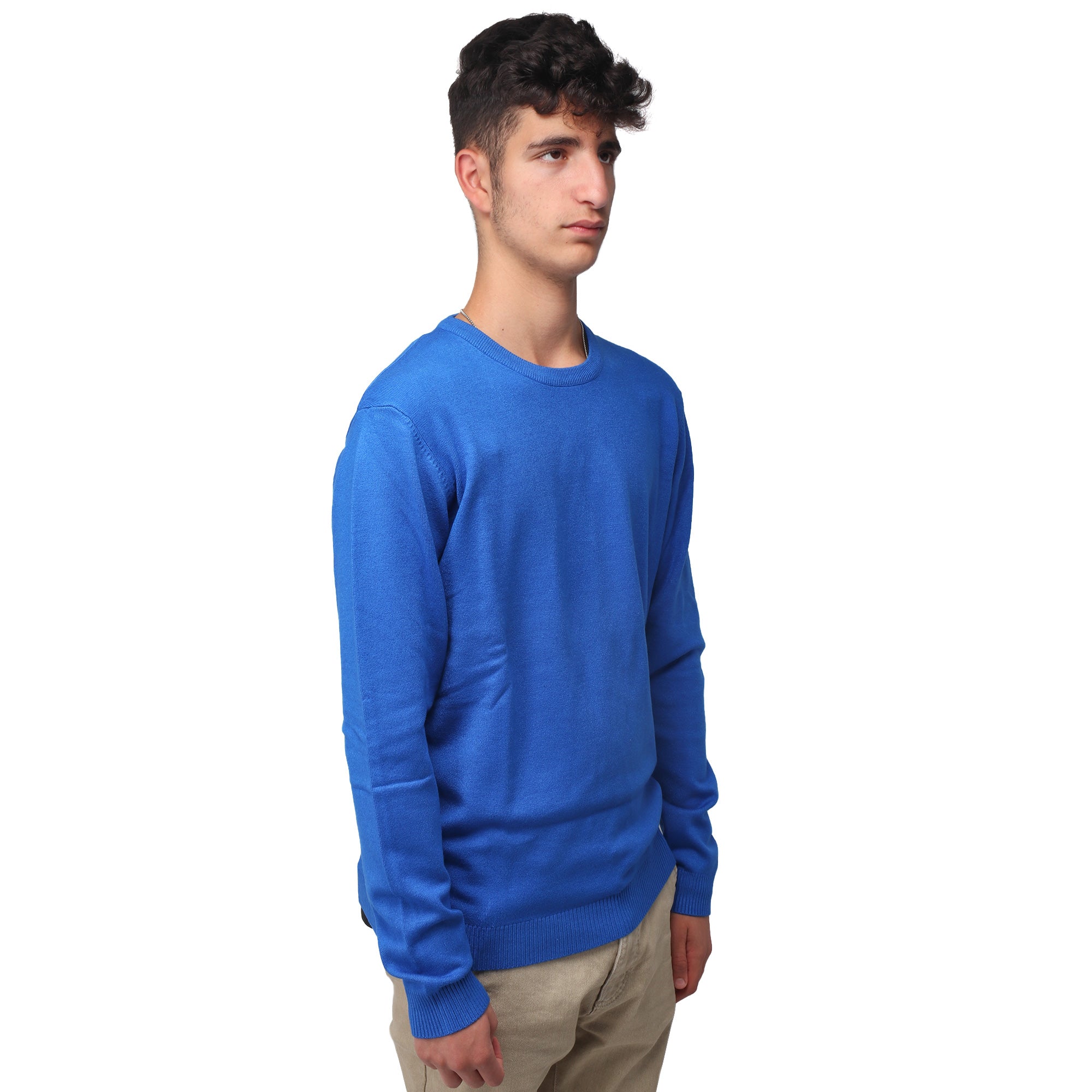  blue crewneck sweatshirt  blue sweater men  brown crewneck jumper for men knit sweater men
