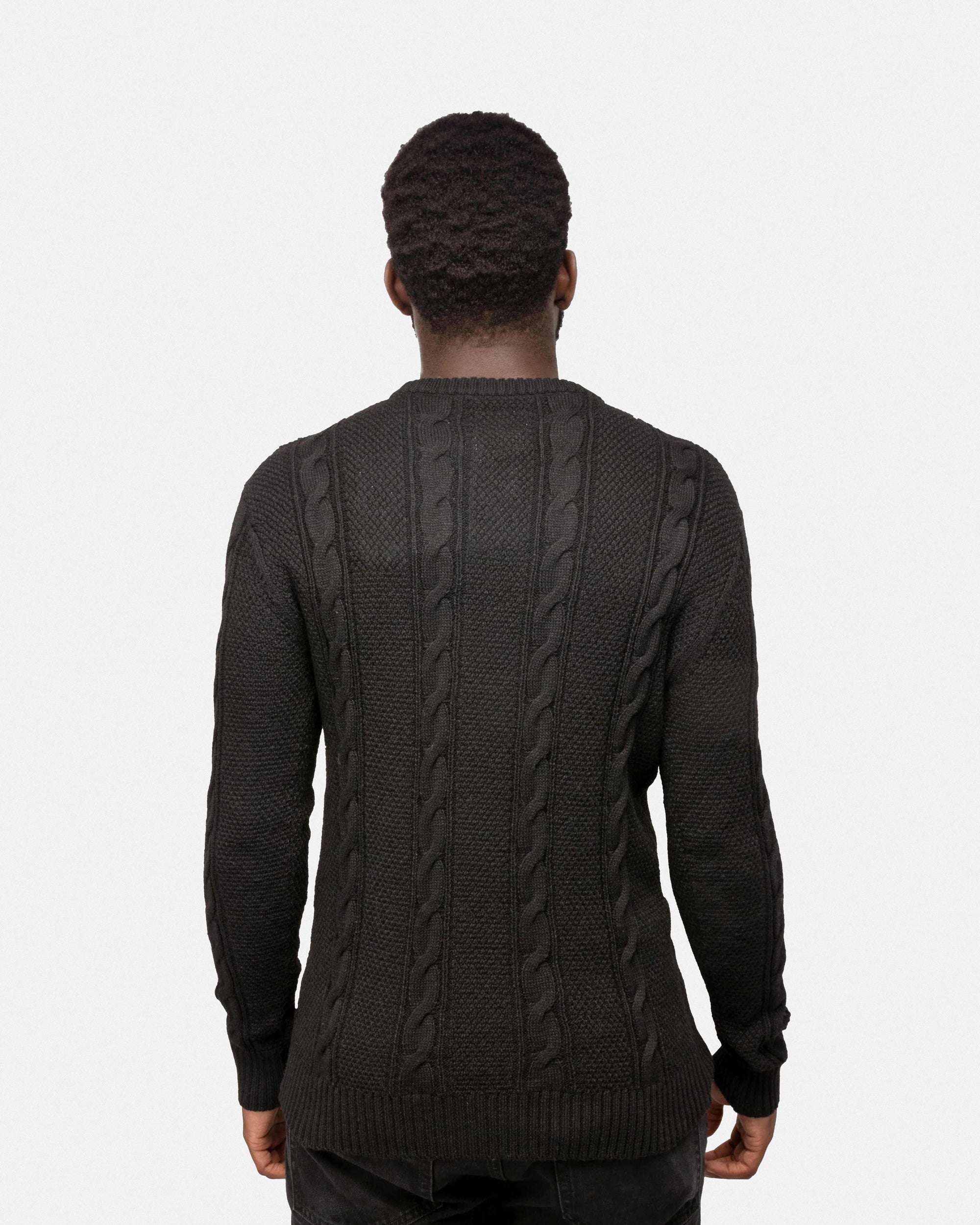 X RAY Men's Crewneck Cable Knitted Pullover Sweater