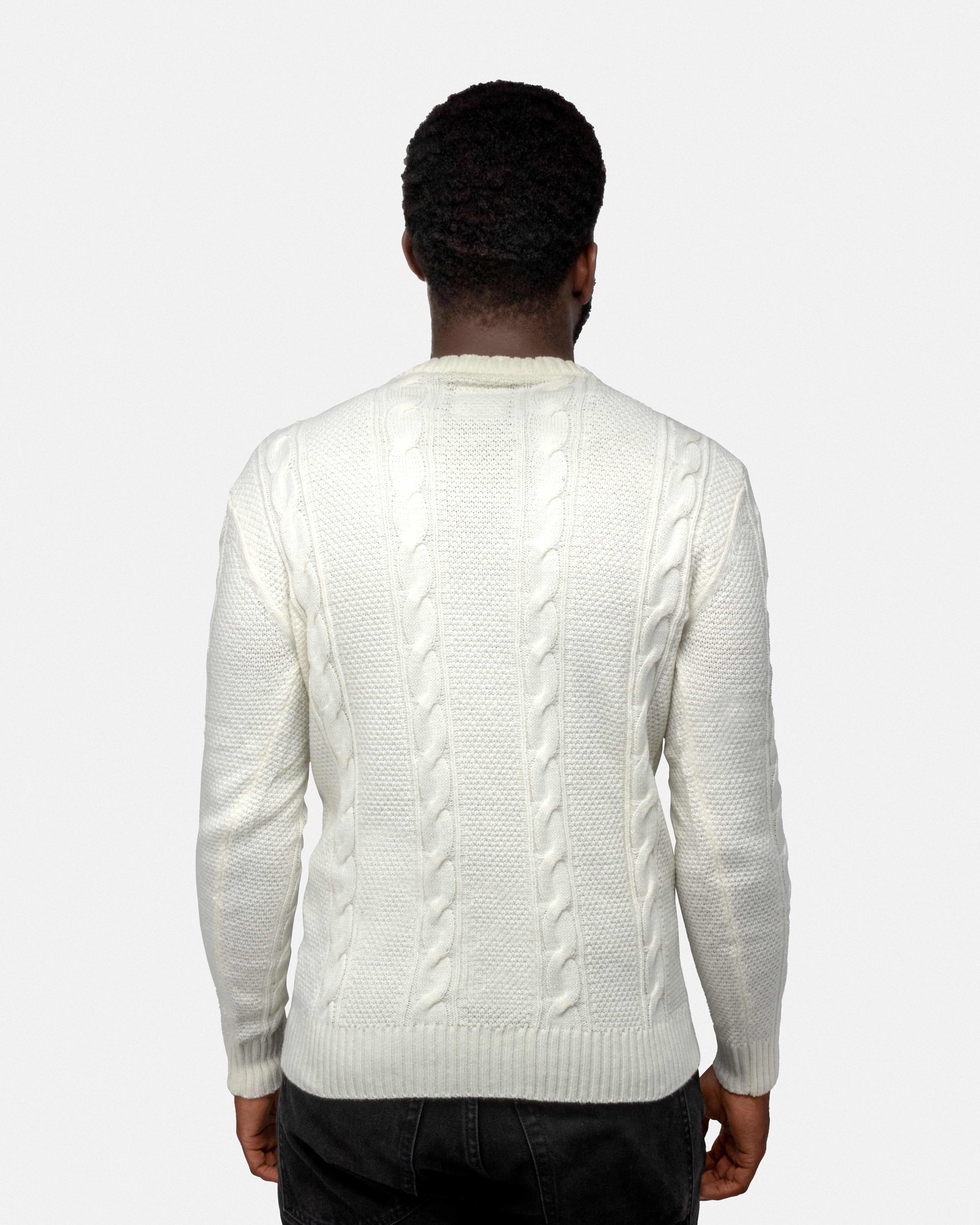 X RAY Men's Crewneck Cable Knitted Pullover Sweater-thumbmail-9