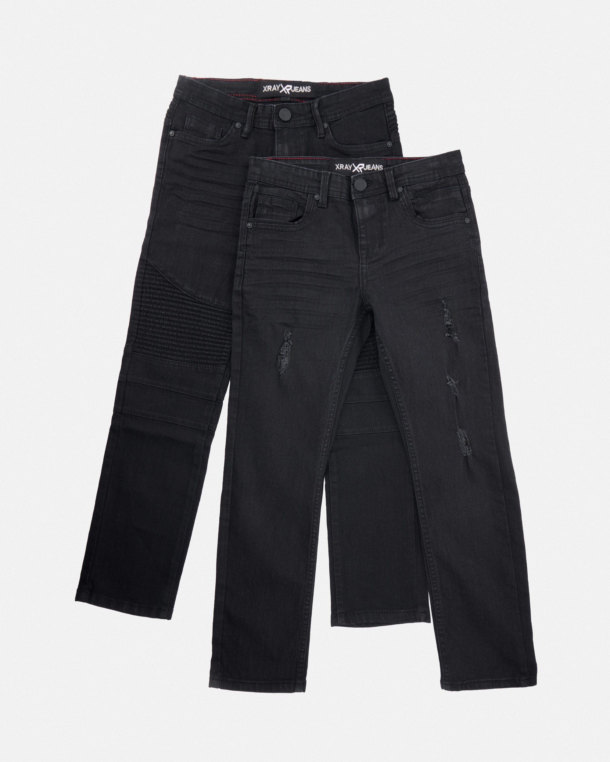 #XRDJ9100341 Boy's Rip & Repair Moto Jeans (2 Pack)