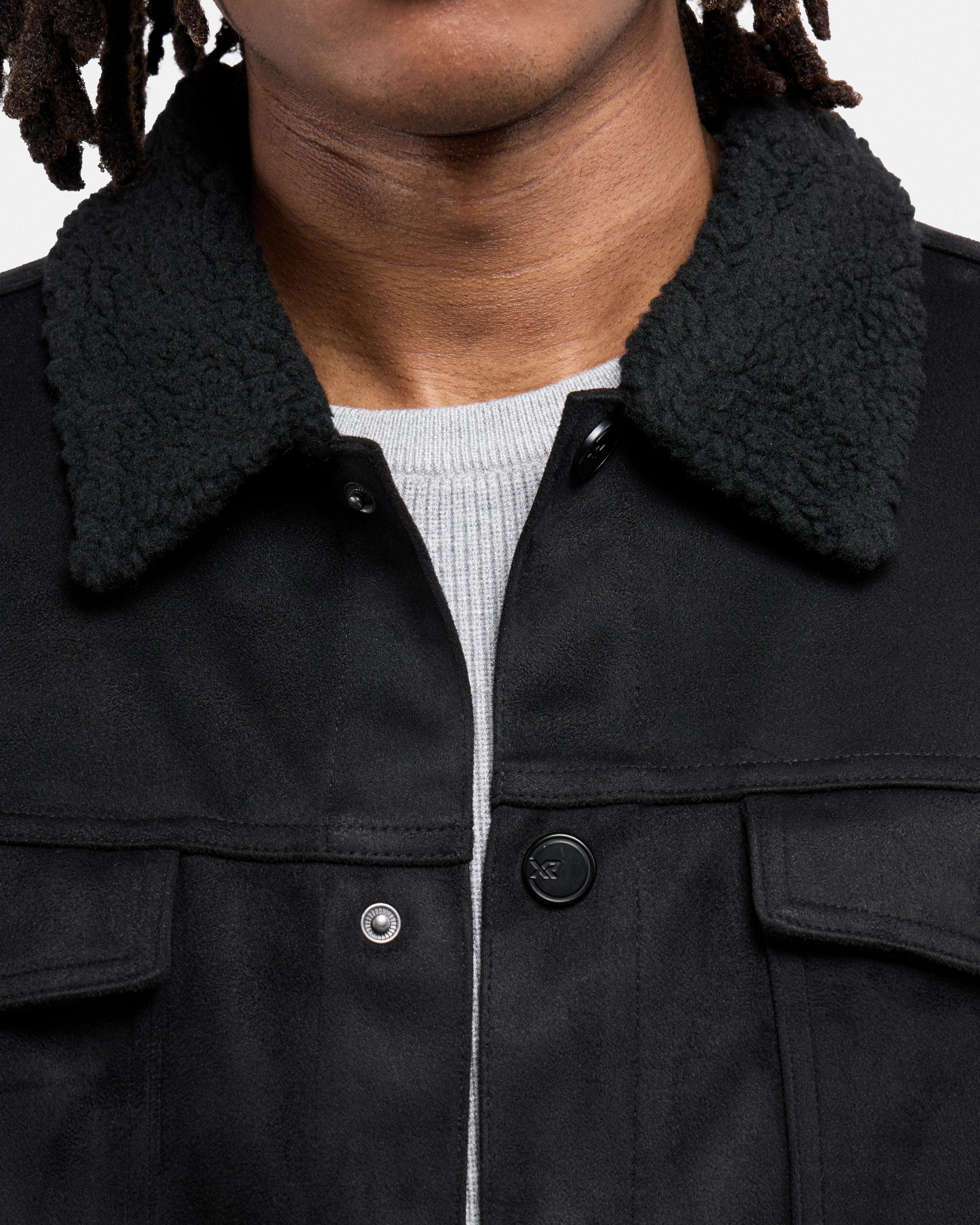 #XRJK5100483 Faux Suede Bomber Jacket-thumbmail-6