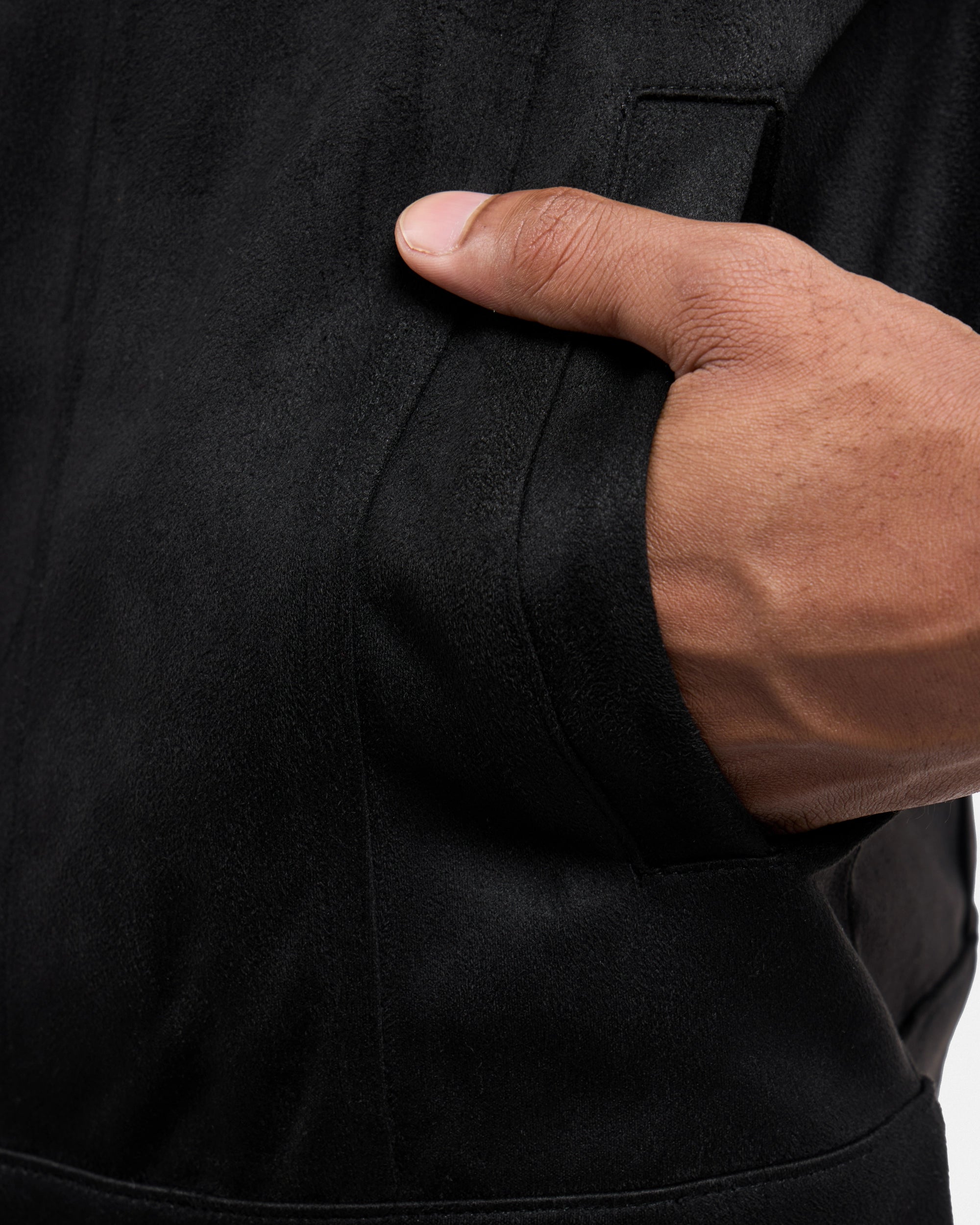 #XRJK5100483 Faux Suede Bomber Jacket-thumbmail-8