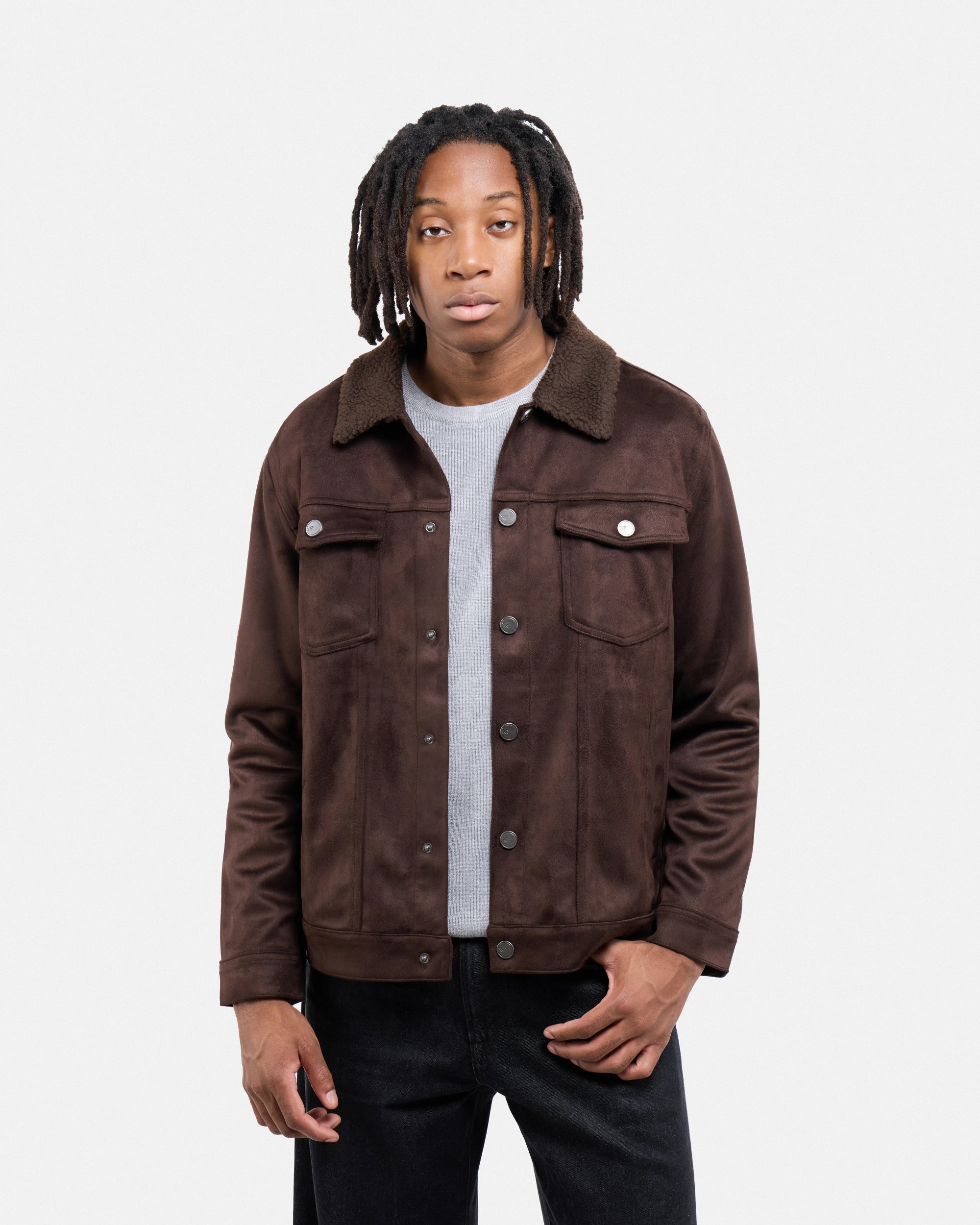 #XRJK5100483 Faux Suede Bomber Jacket-thumbmail-9