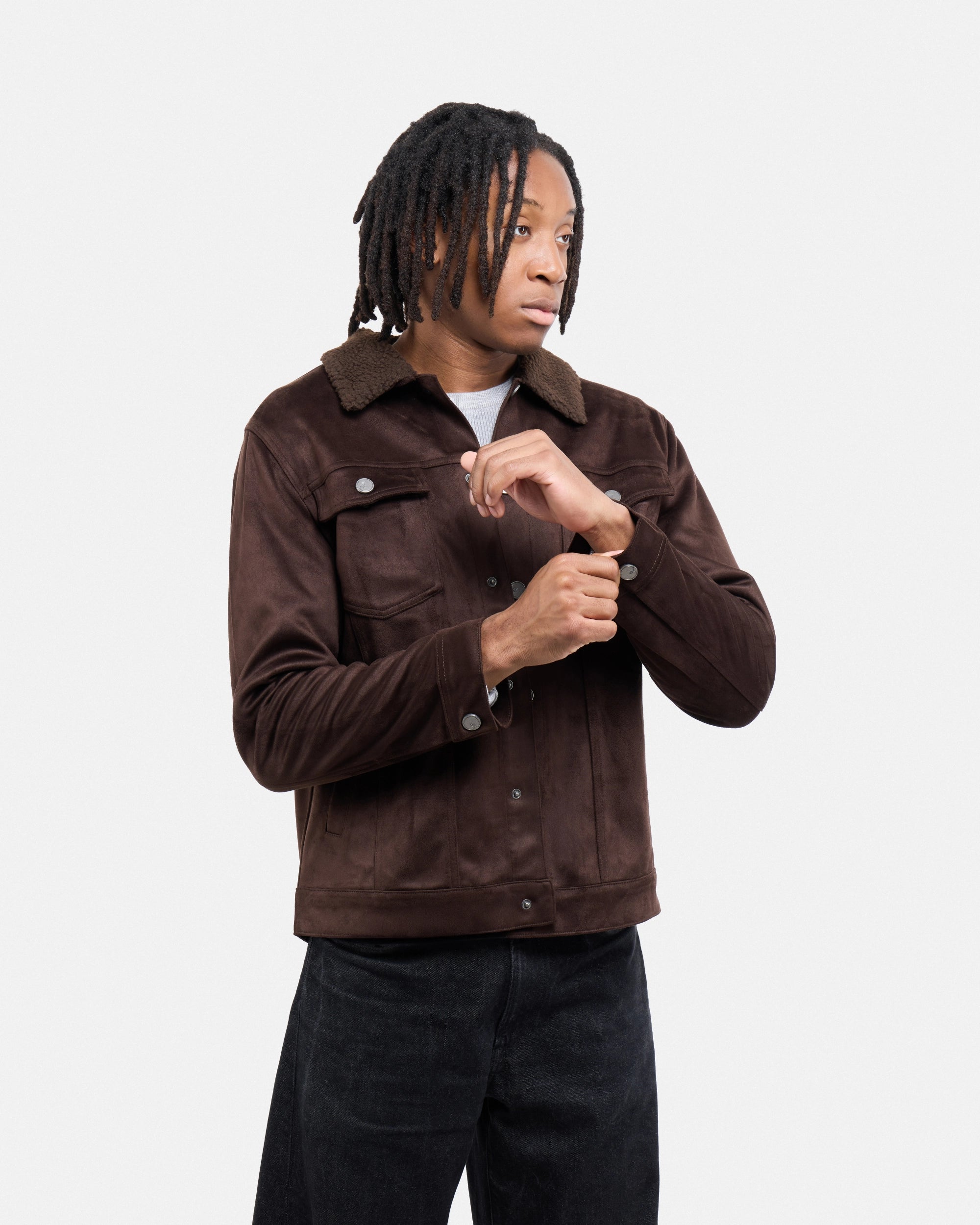 #XRJK5100483 Faux Suede Bomber Jacket-thumbmail-11