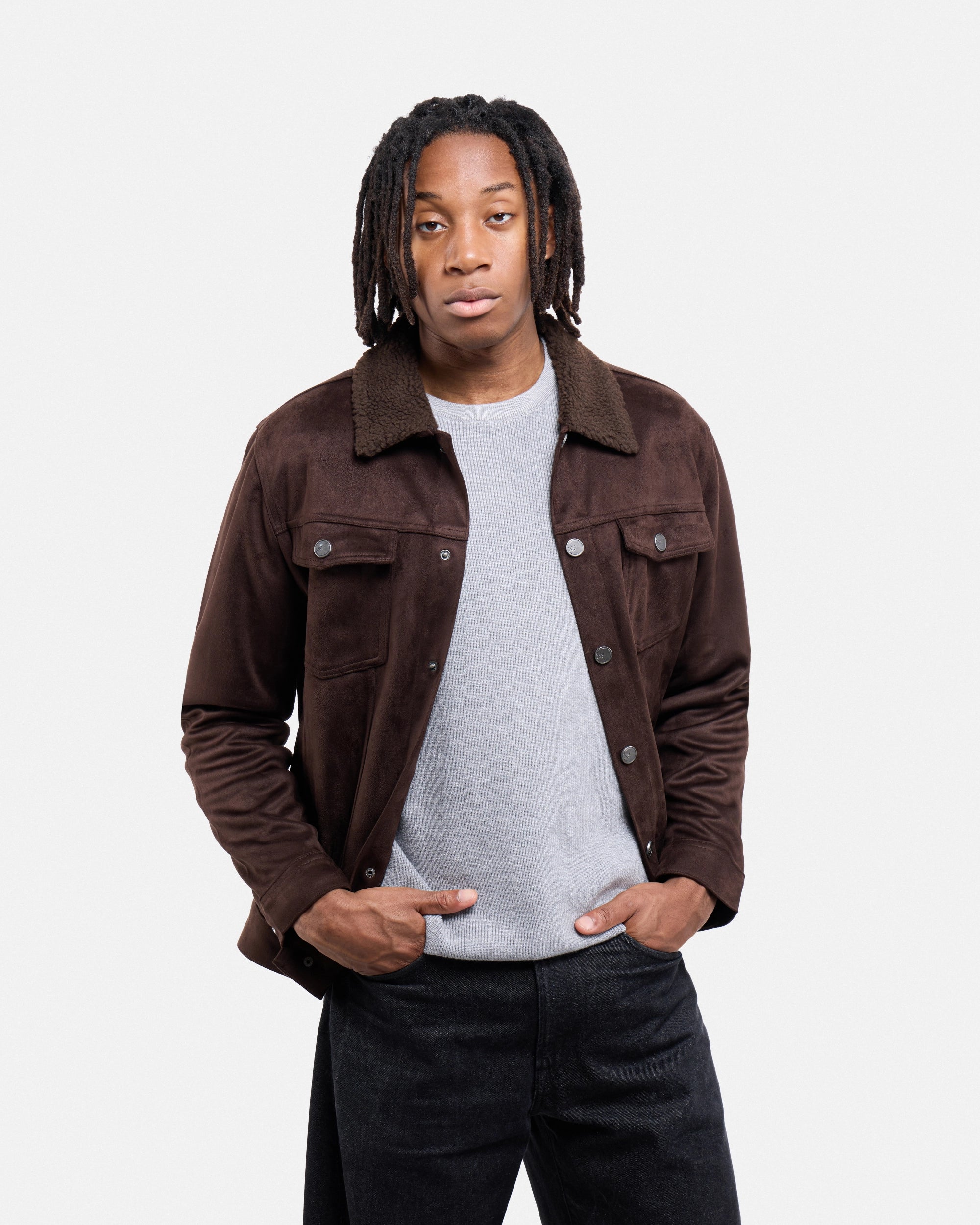 #XRJK5100483 Faux Suede Bomber Jacket-thumbmail-13