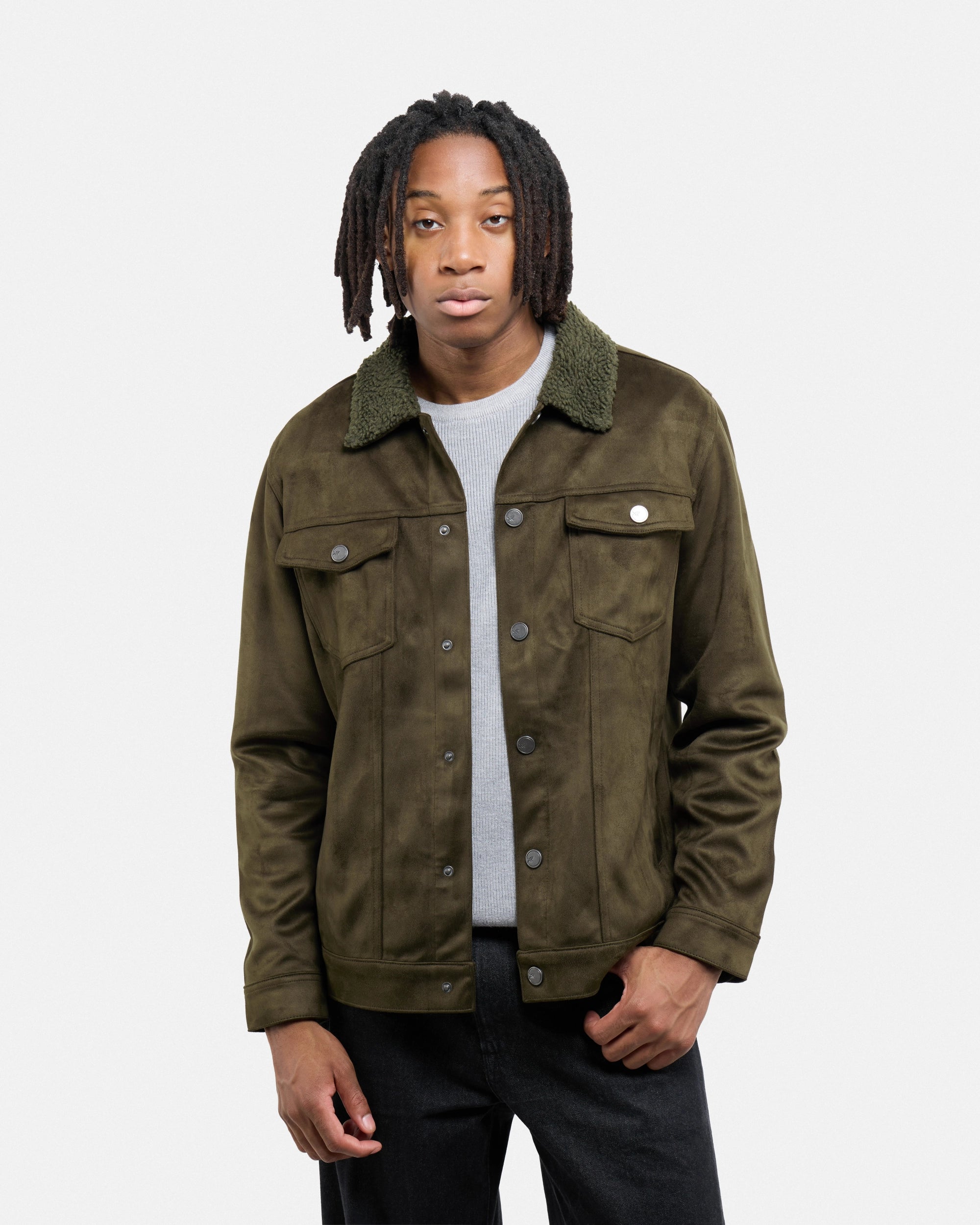 #XRJK5100483 Faux Suede Bomber Jacket-thumbmail-17