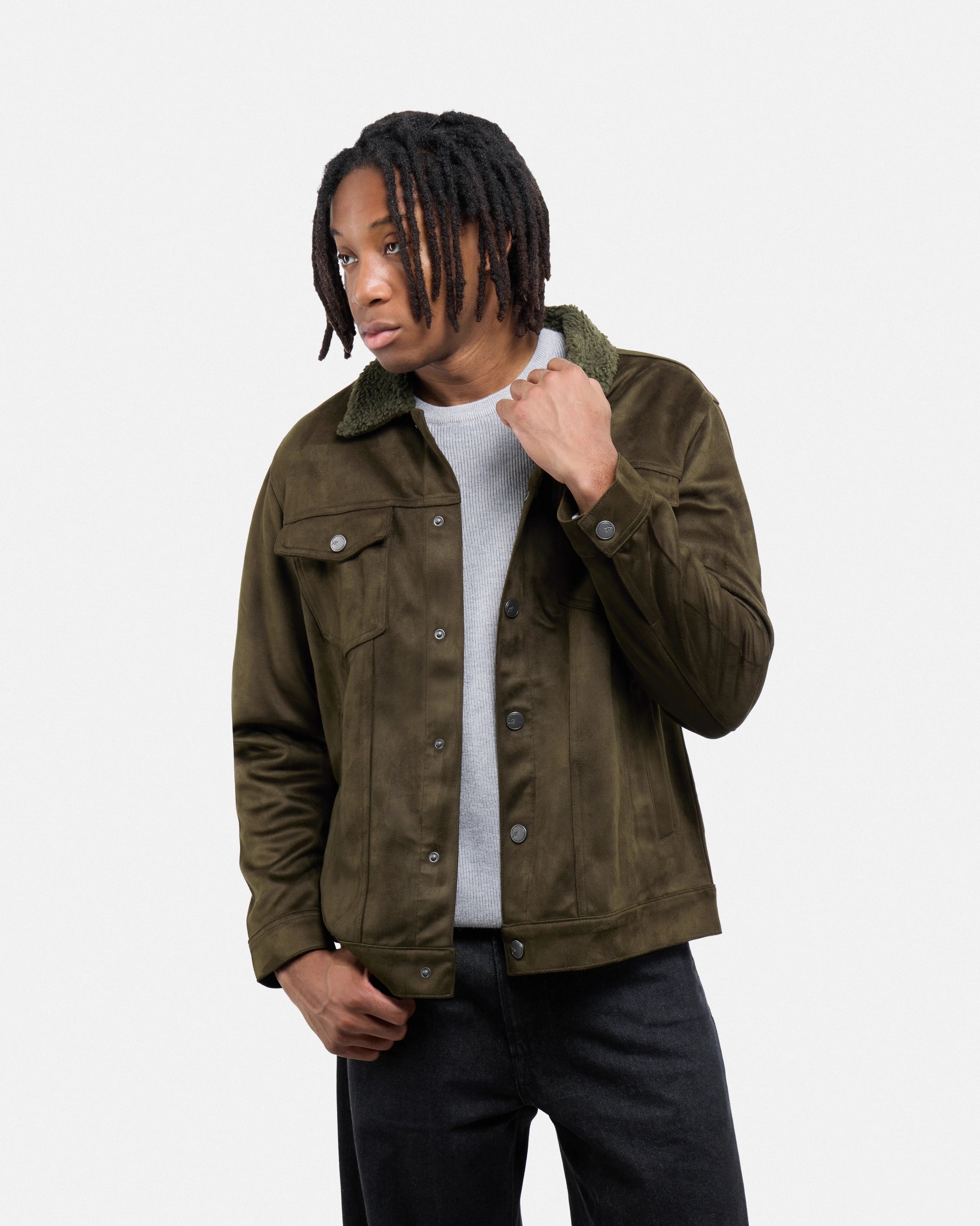 #XRJK5100483 Faux Suede Bomber Jacket-thumbmail-20