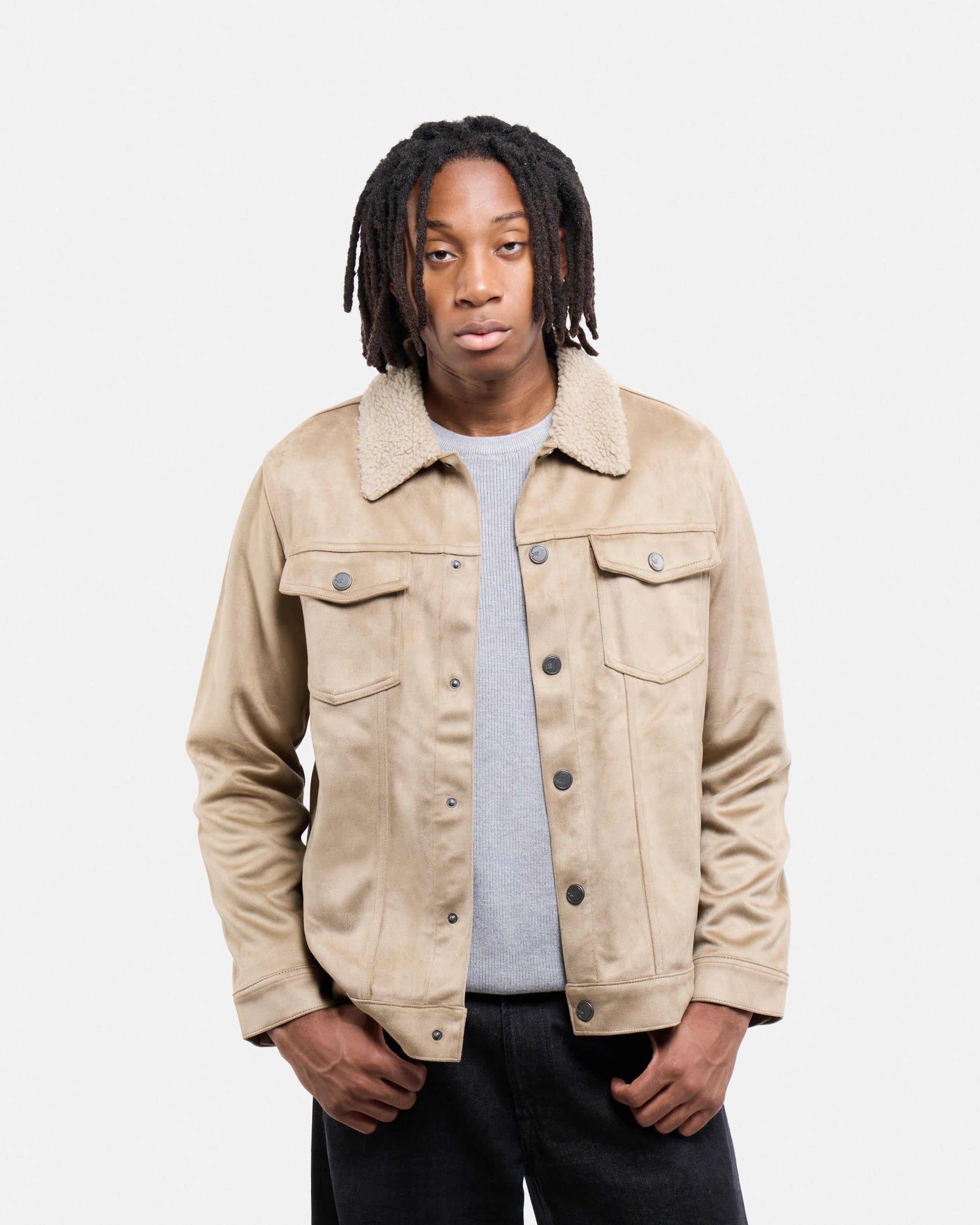 #XRJK5100483 Faux Suede Bomber Jacket-thumbmail-33