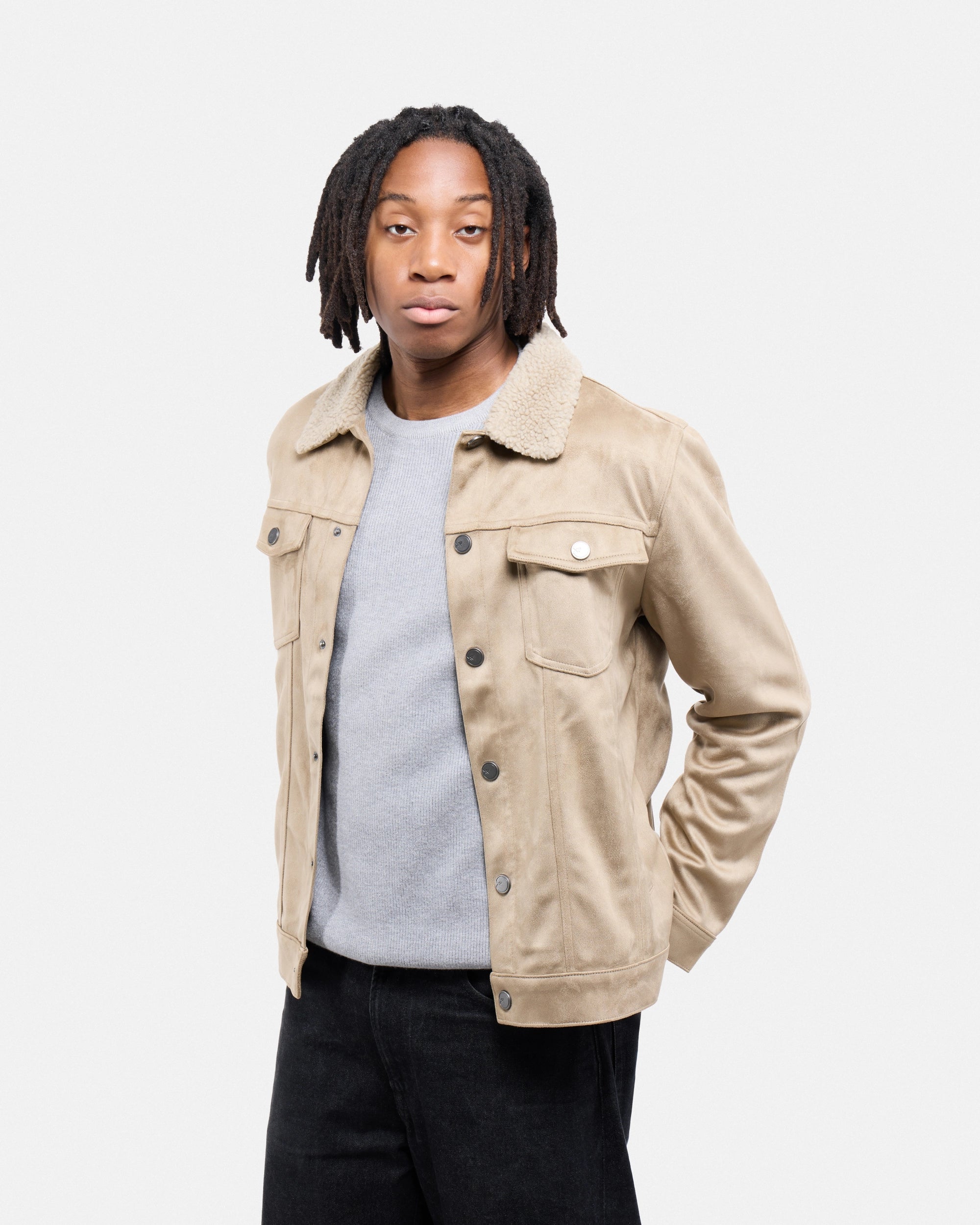 #XRJK5100483 Faux Suede Bomber Jacket-thumbmail-37