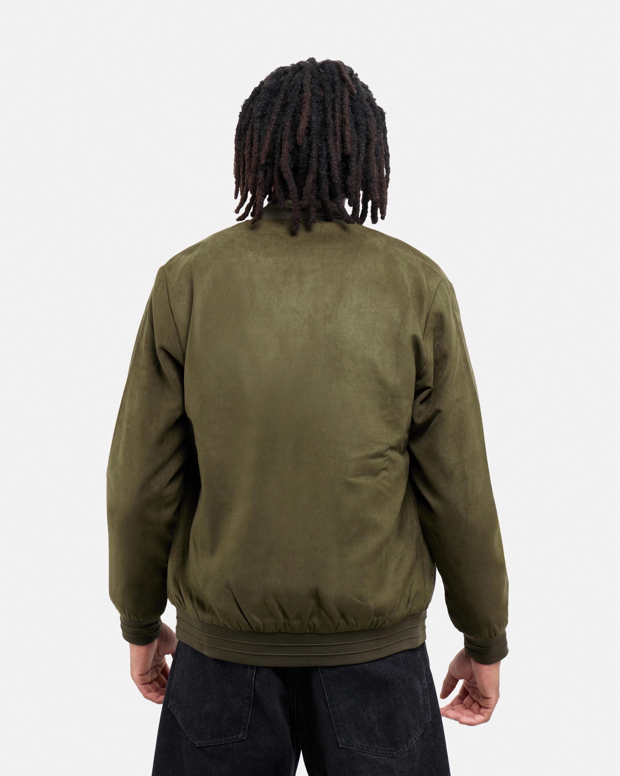 #XRJK5100554 Faux Suede Bomber Jacket With Lining-thumbmail-20