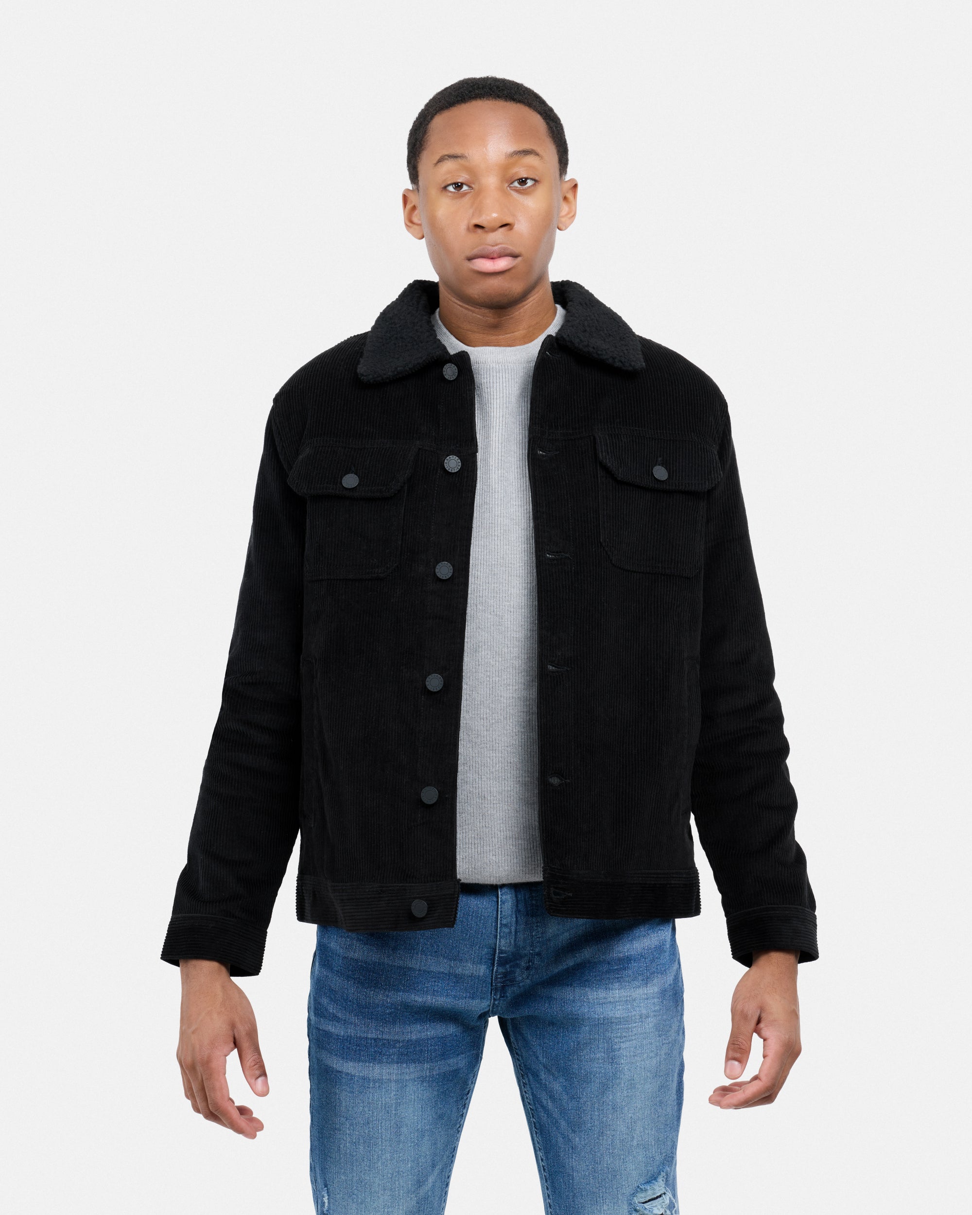 #XRJK5100558 Corduroy Trucker Jacket