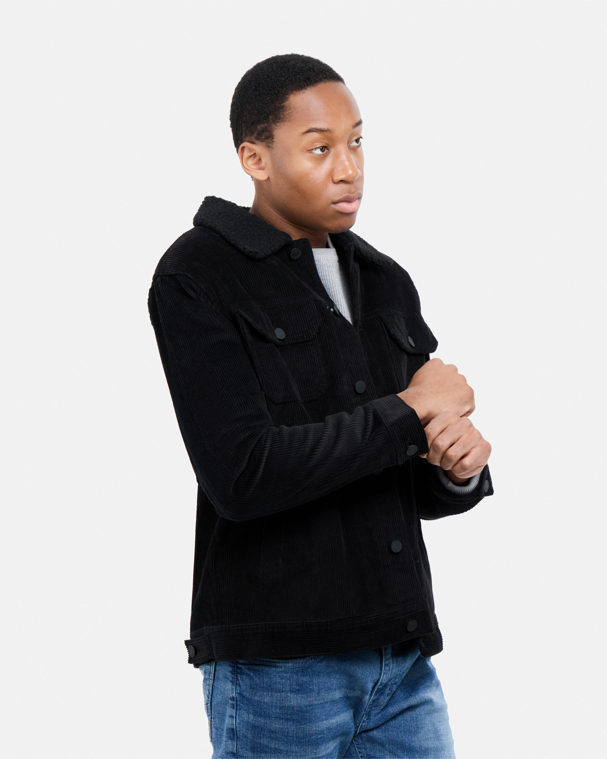 #XRJK5100558 Corduroy Trucker Jacket-thumbmail-3