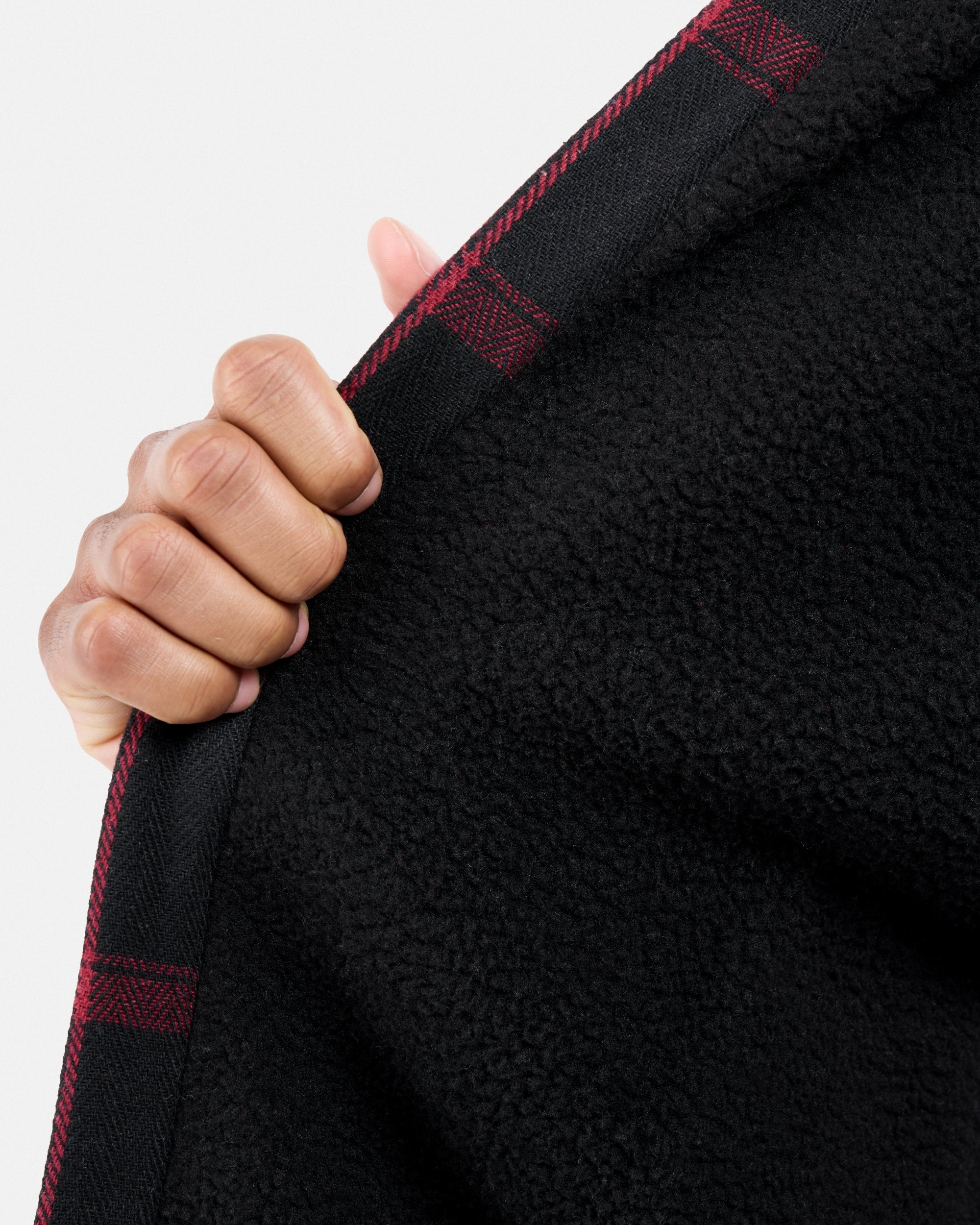 #XRJK5100572 Sherpa Lined Plaid Shirt Jacket-thumbmail-9