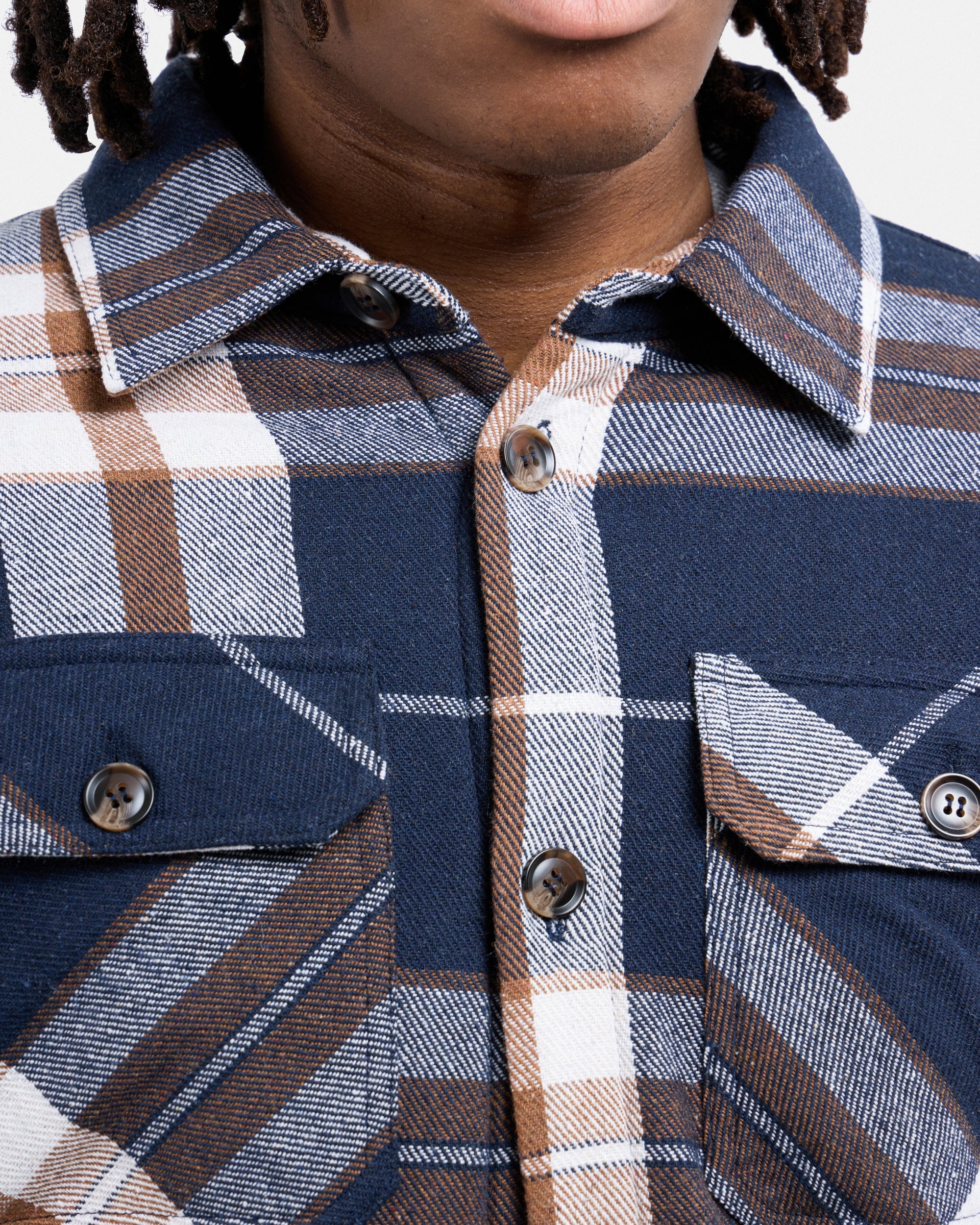 #XRJK5100572 Sherpa Lined Plaid Shirt Jacket-thumbmail-25