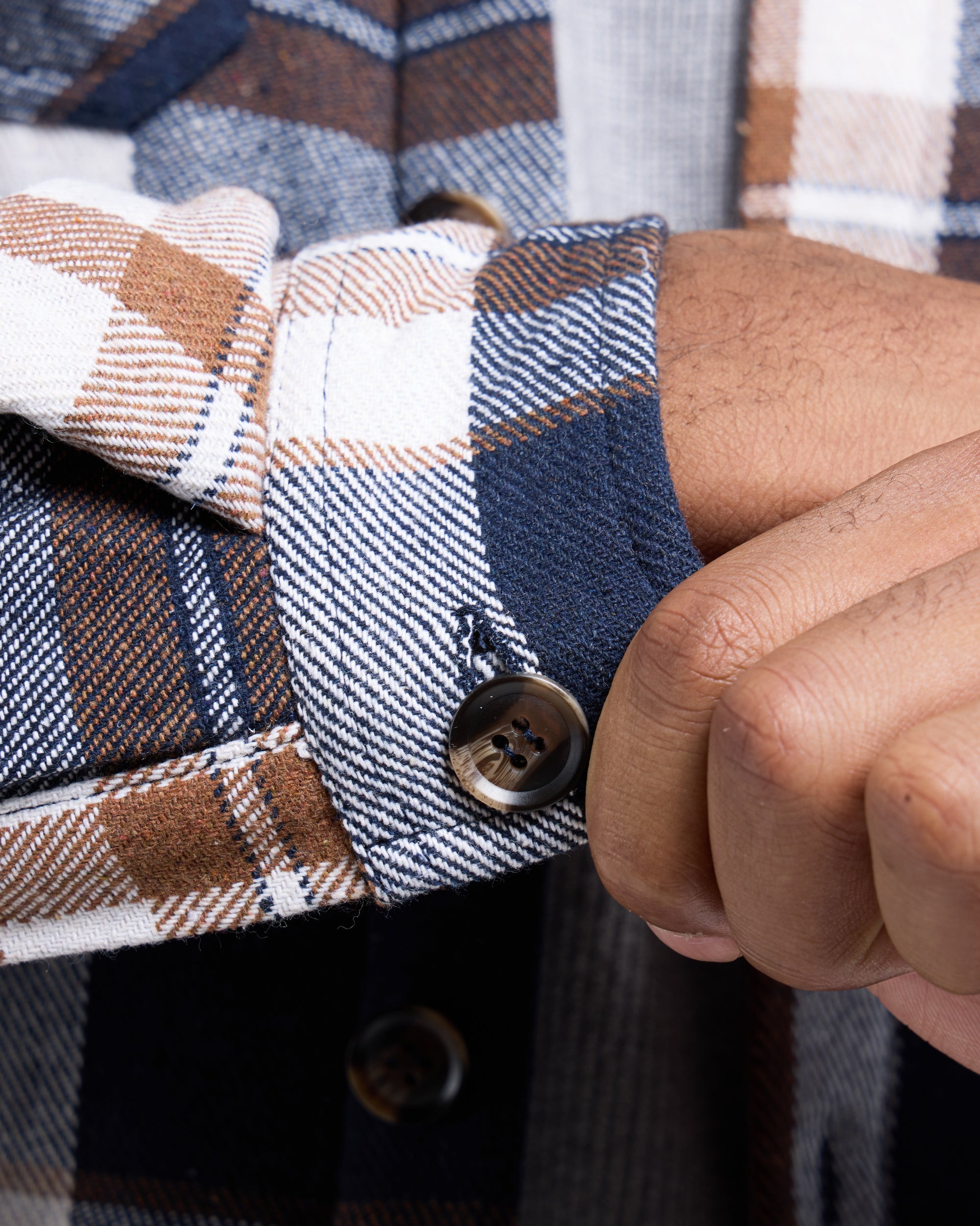 #XRJK5100572 Sherpa Lined Plaid Shirt Jacket-thumbmail-26