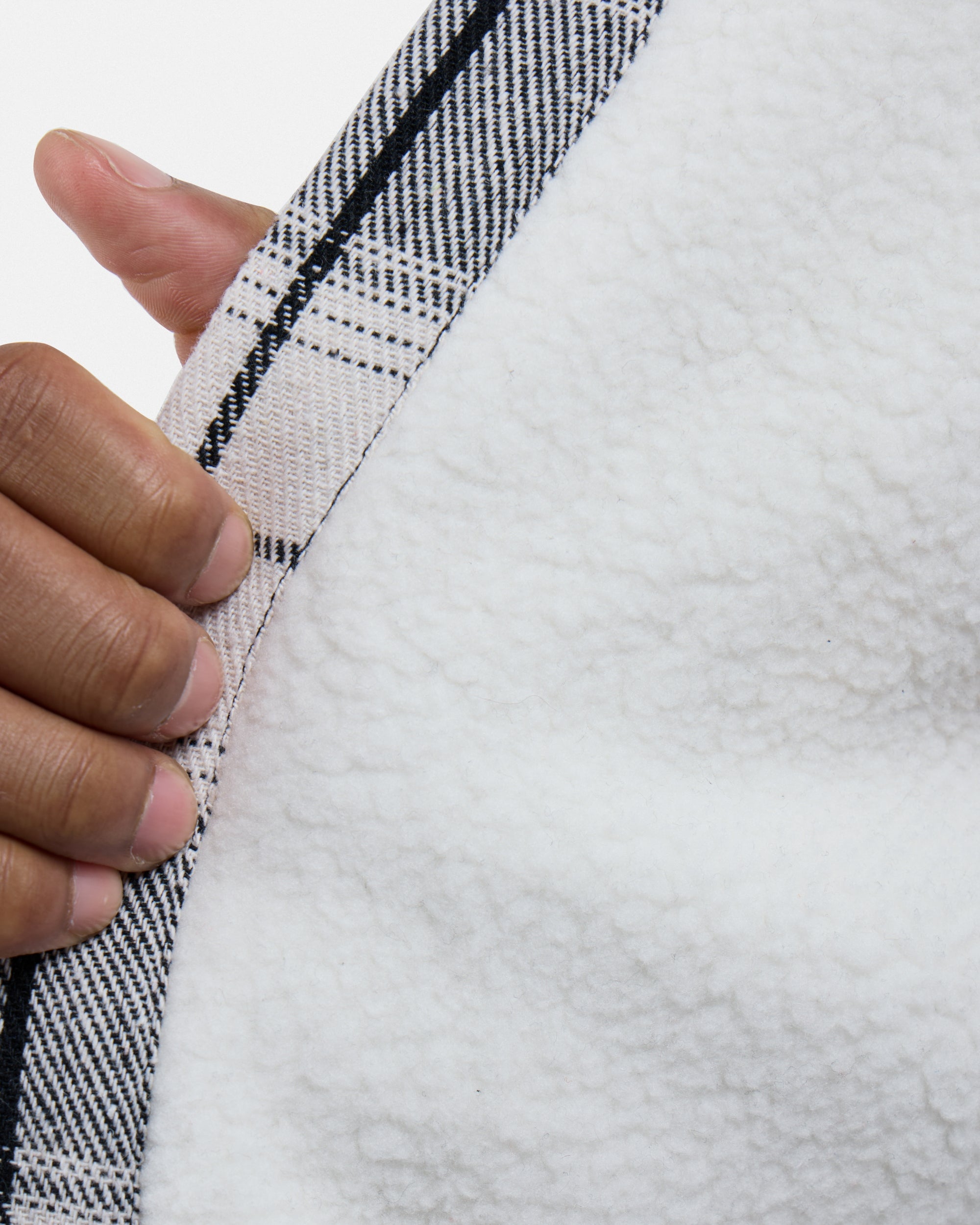 #XRJK5100572 Sherpa Lined Plaid Shirt Jacket-thumbmail-45