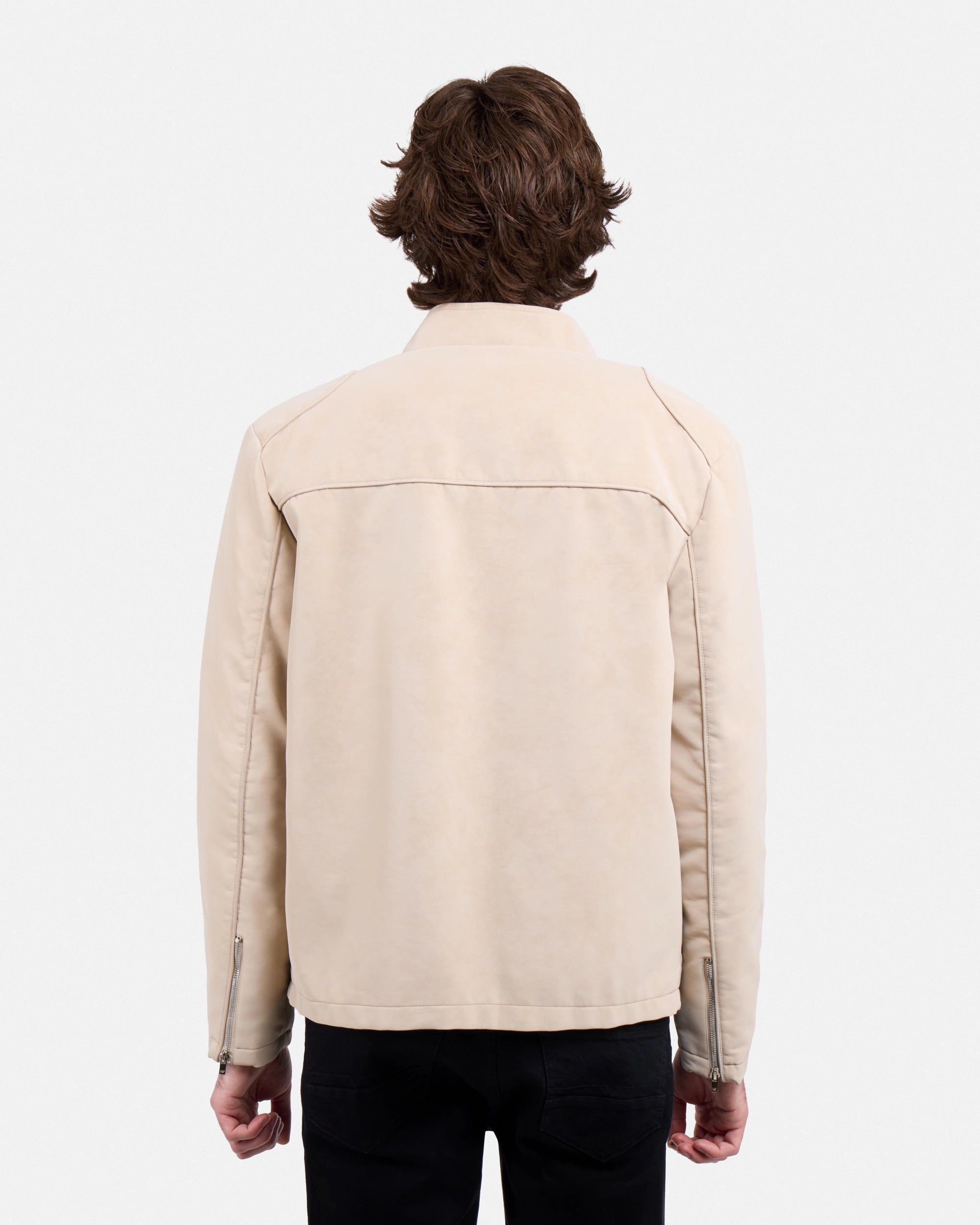Men's Full-Zip Moto PU Jacket-thumbmail-2