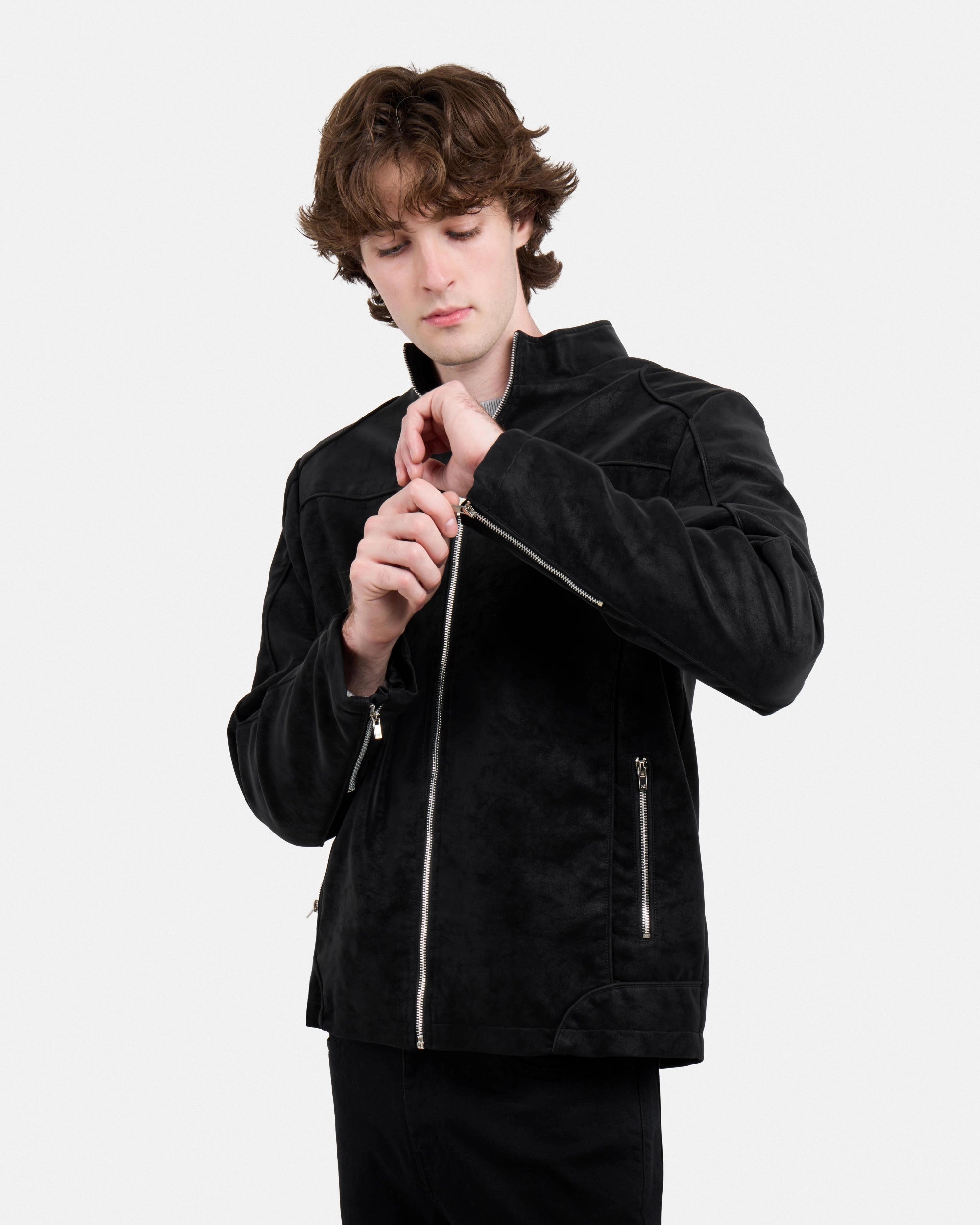 Men's Full-Zip Moto PU Jacket-thumbmail-12