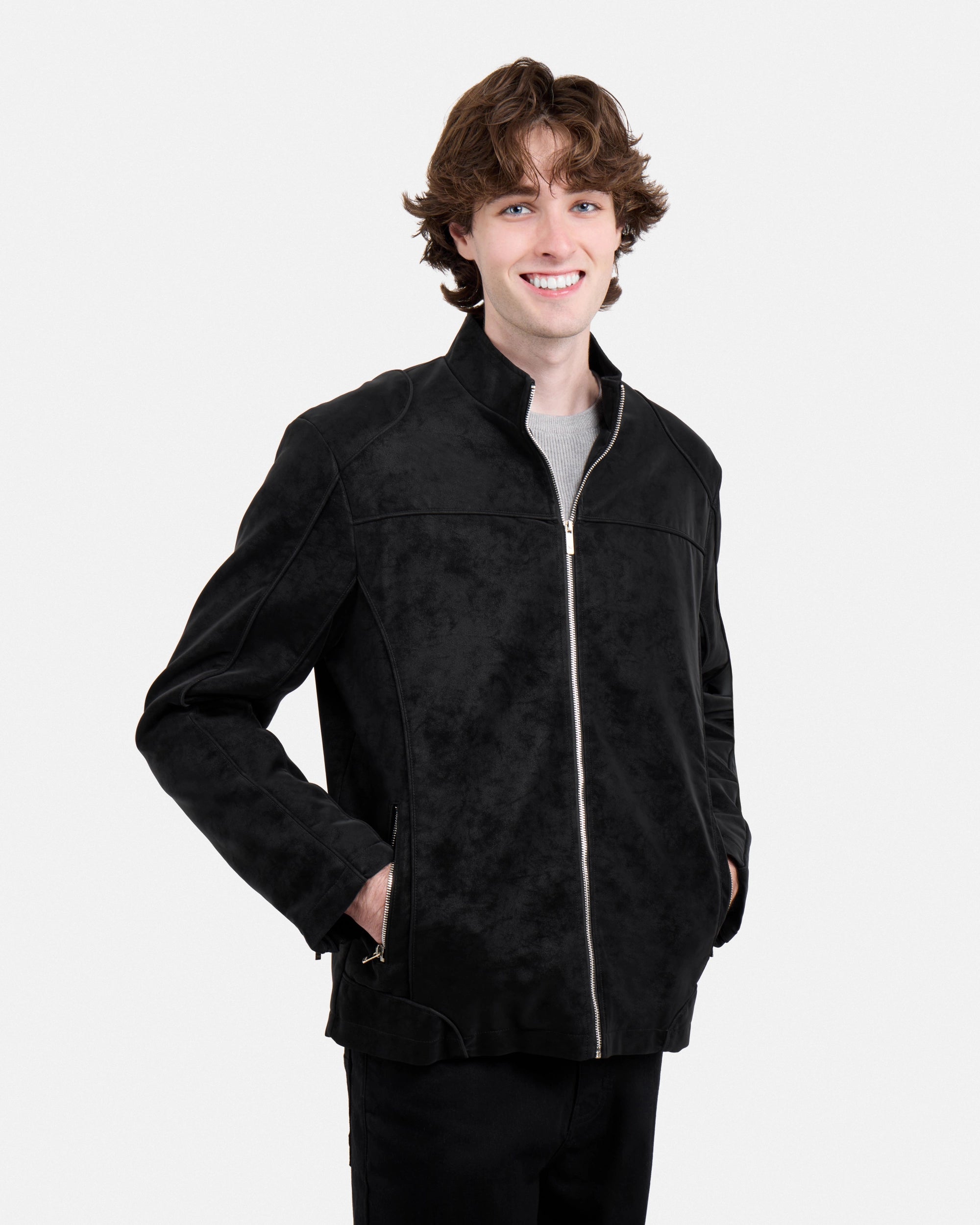 Men's Full-Zip Moto PU Jacket-thumbmail-14