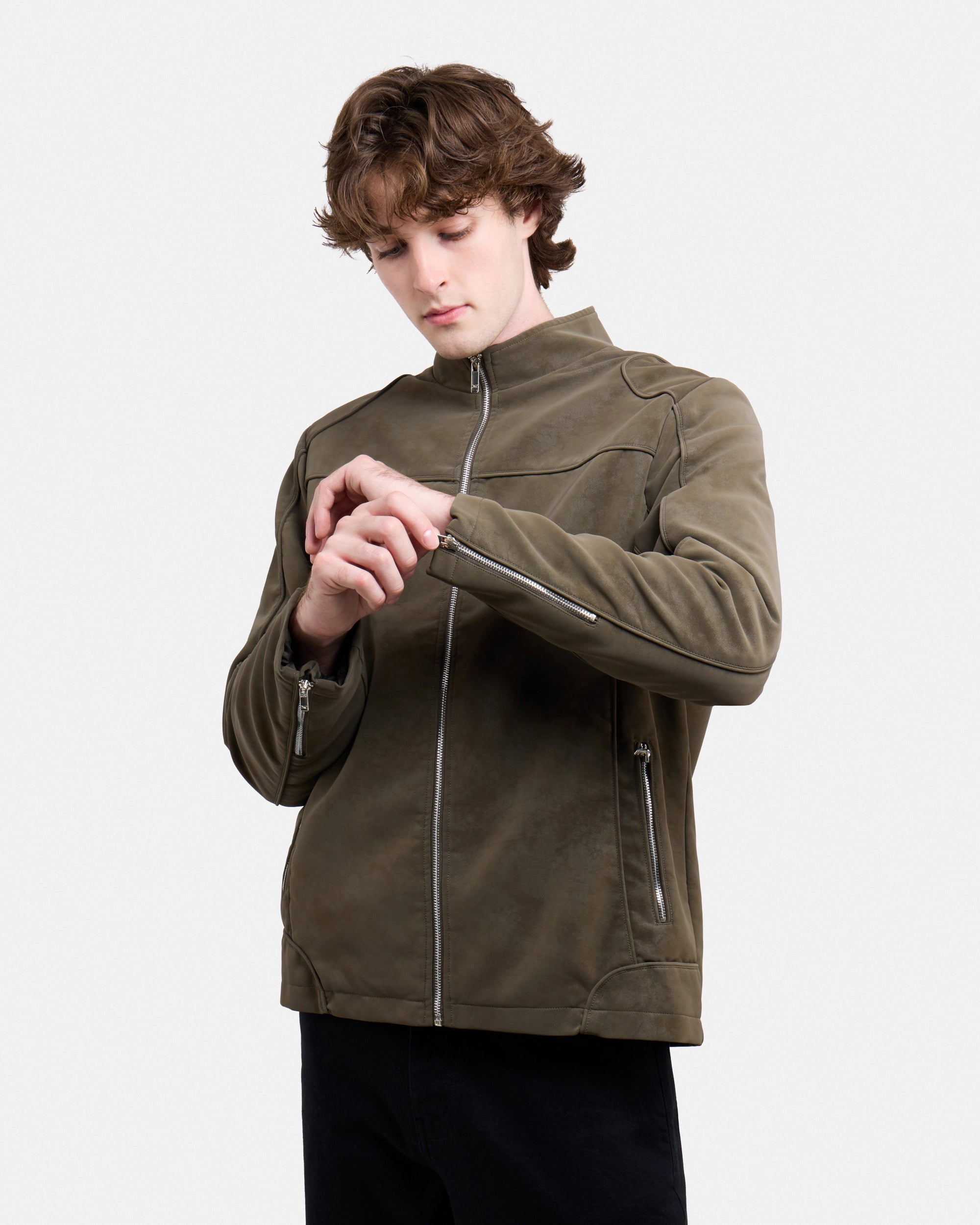 Men's Full-Zip Moto PU Jacket-thumbmail-30