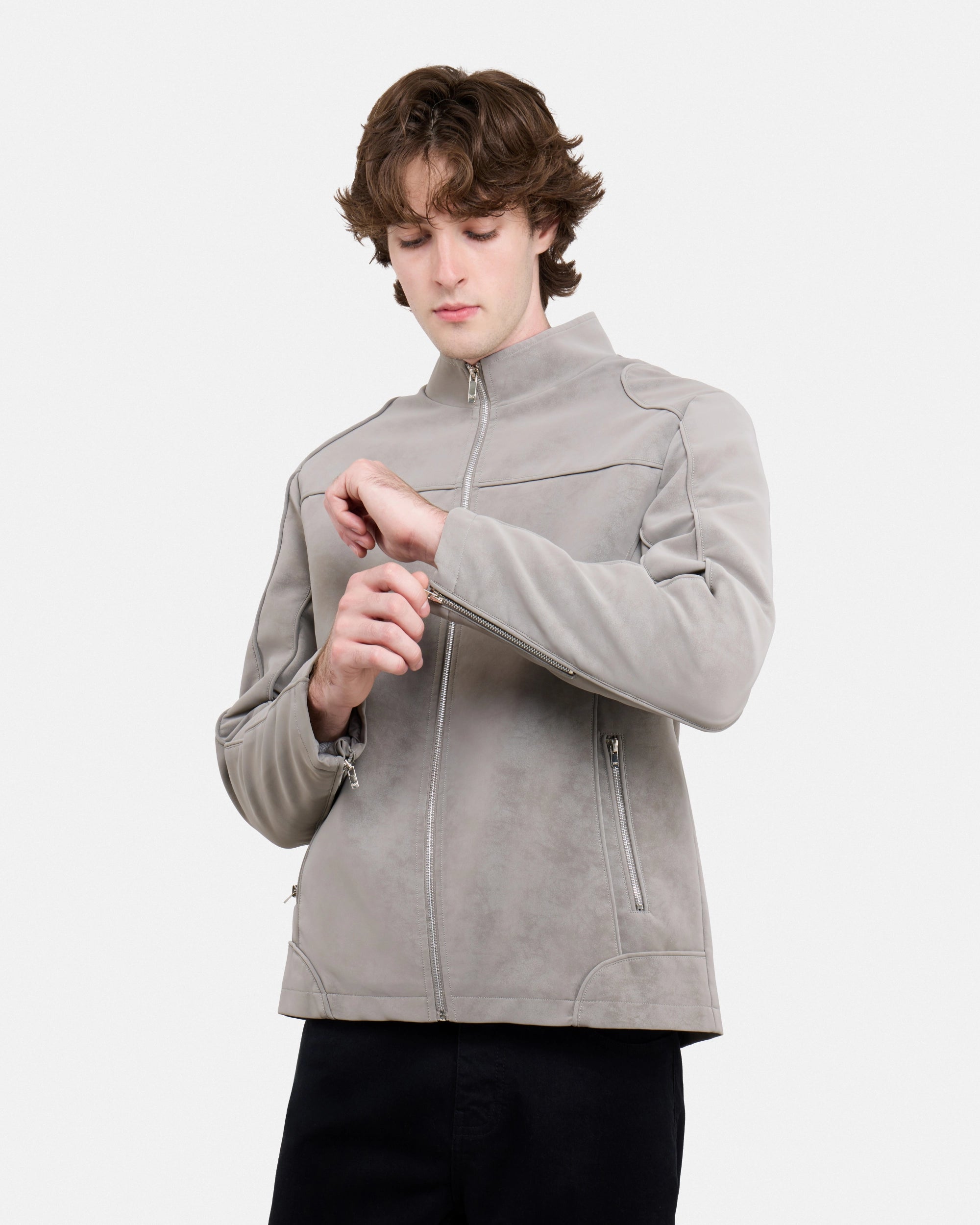 Men's Full-Zip Moto PU Jacket-thumbmail-37