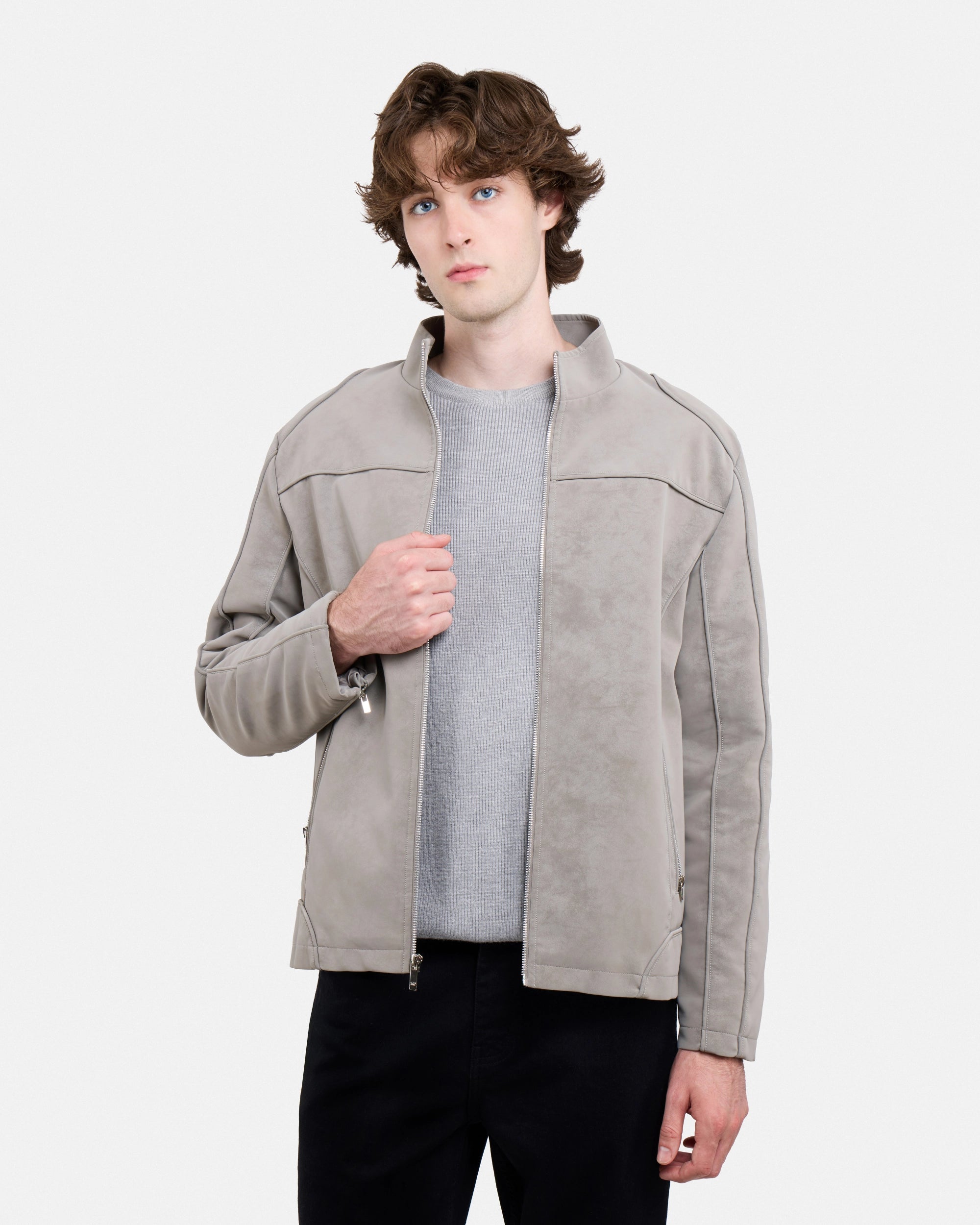 Men's Full-Zip Moto PU Jacket-thumbmail-40