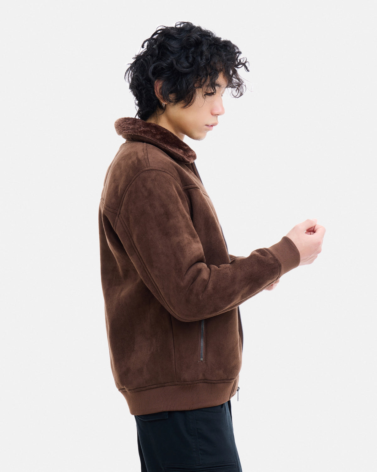 #XRJKM5101437 Suede Bomber Jacket-thumbmail-11