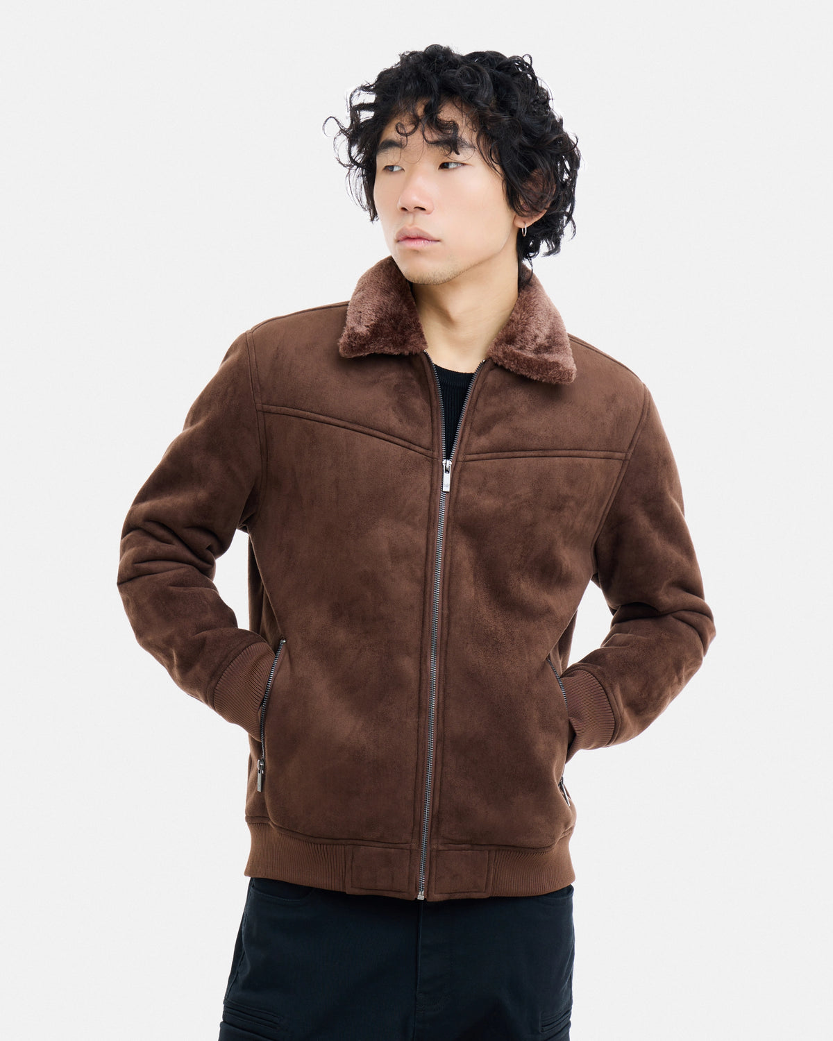 #XRJKM5101437 Suede Bomber Jacket-thumbmail-12
