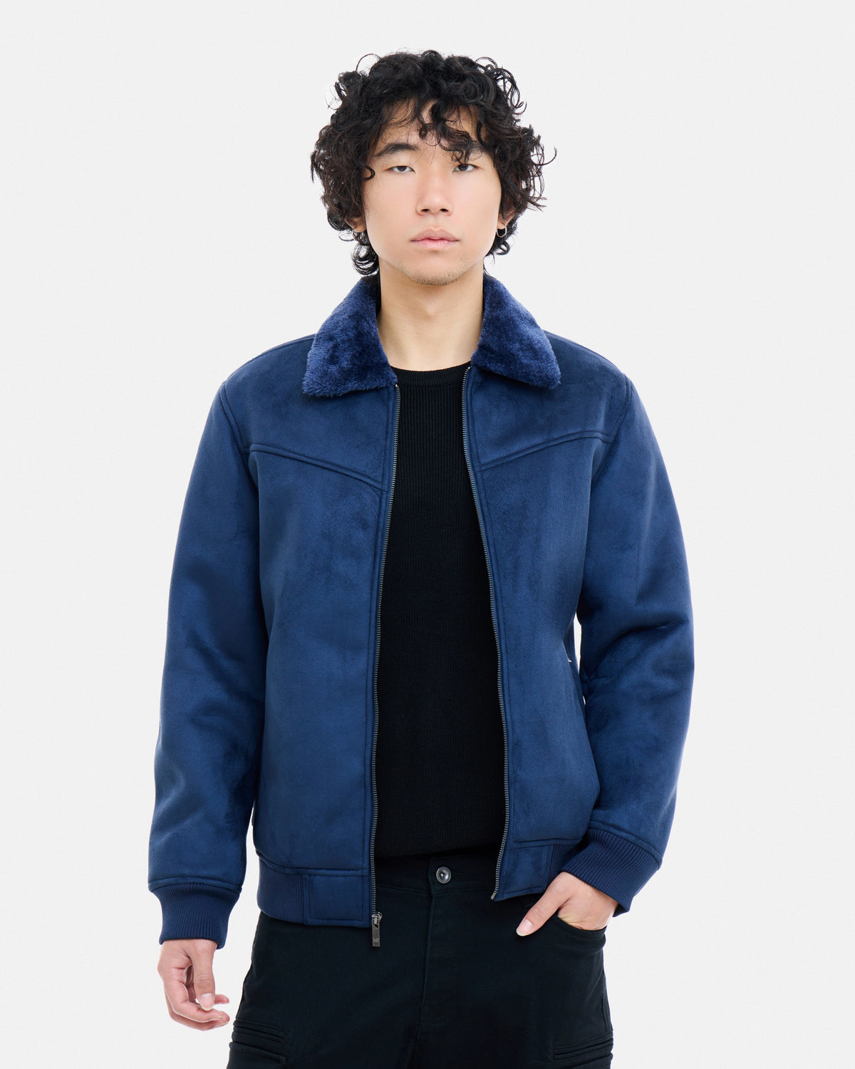 #XRJKM5101437 Suede Bomber Jacket-thumbmail-17