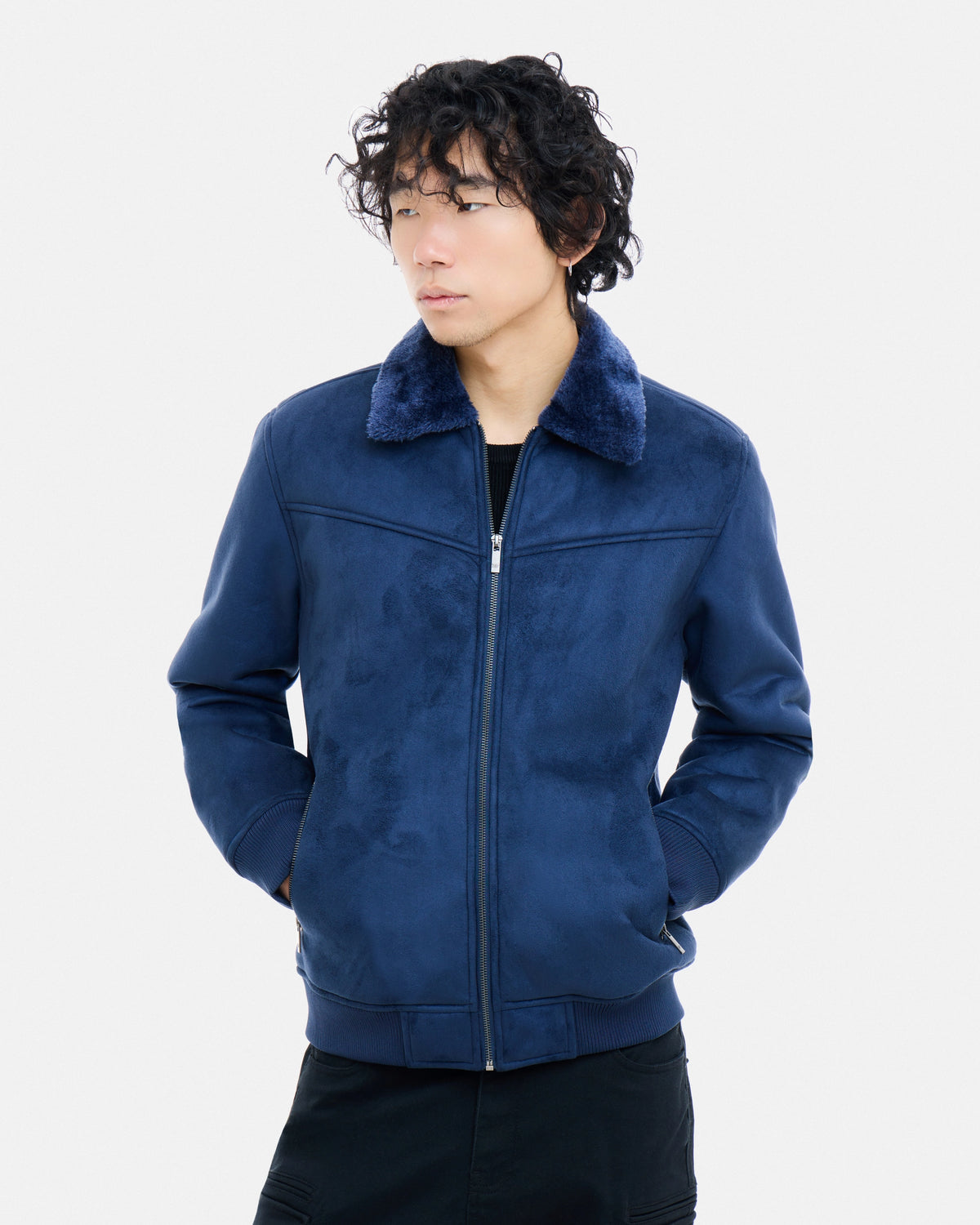 #XRJKM5101437 Suede Bomber Jacket-thumbmail-20