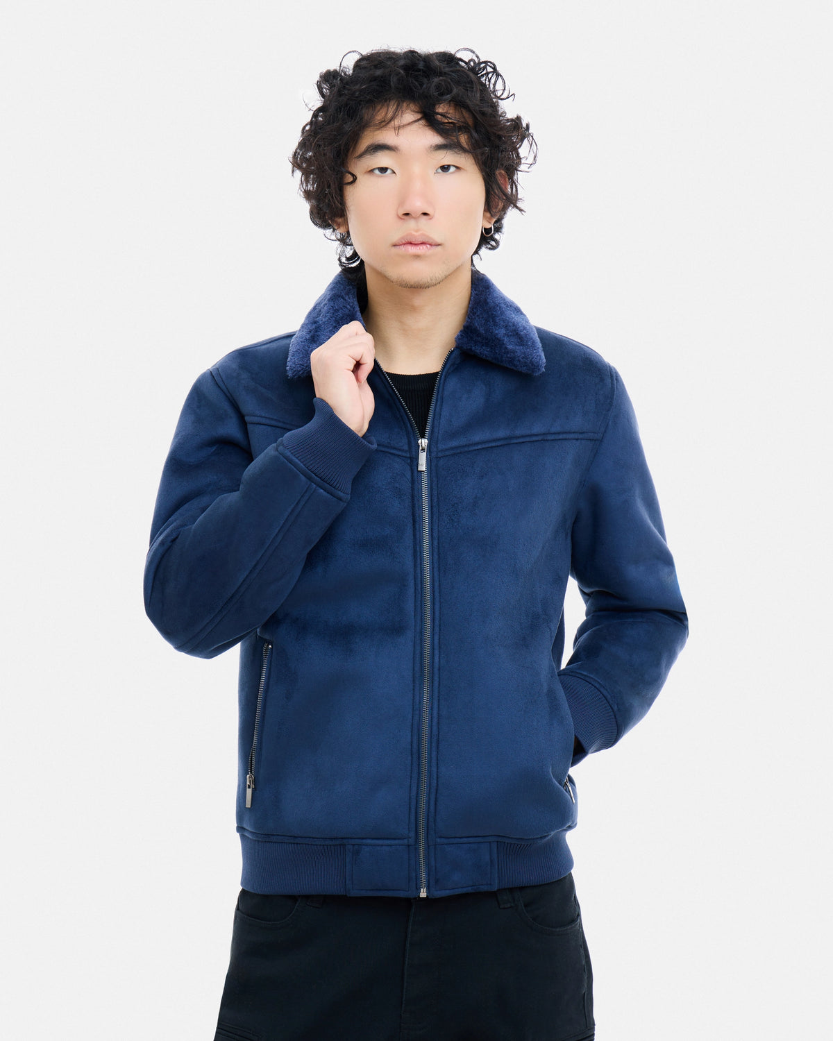 #XRJKM5101437 Suede Bomber Jacket-thumbmail-21