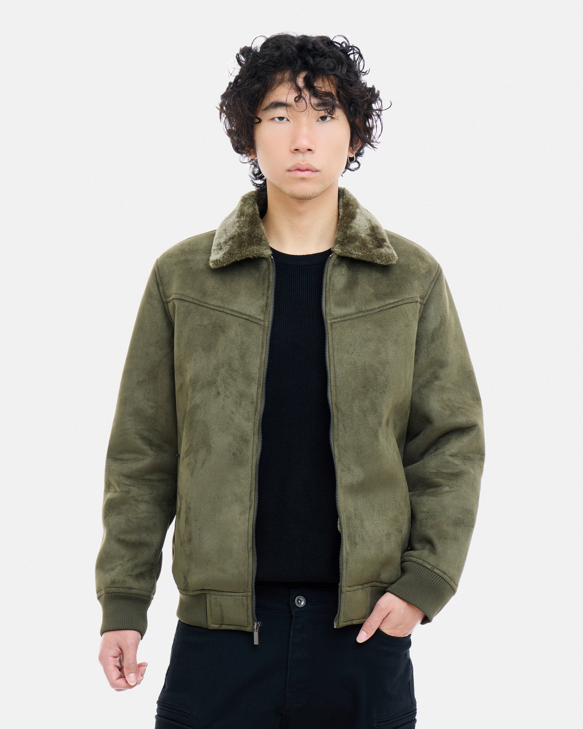 #XRJKM5101437 Suede Bomber Jacket-thumbmail-25