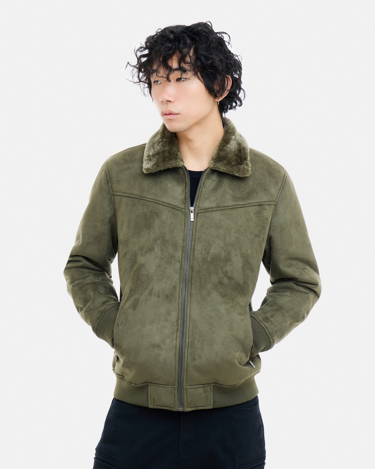 #XRJKM5101437 Suede Bomber Jacket-thumbmail-28