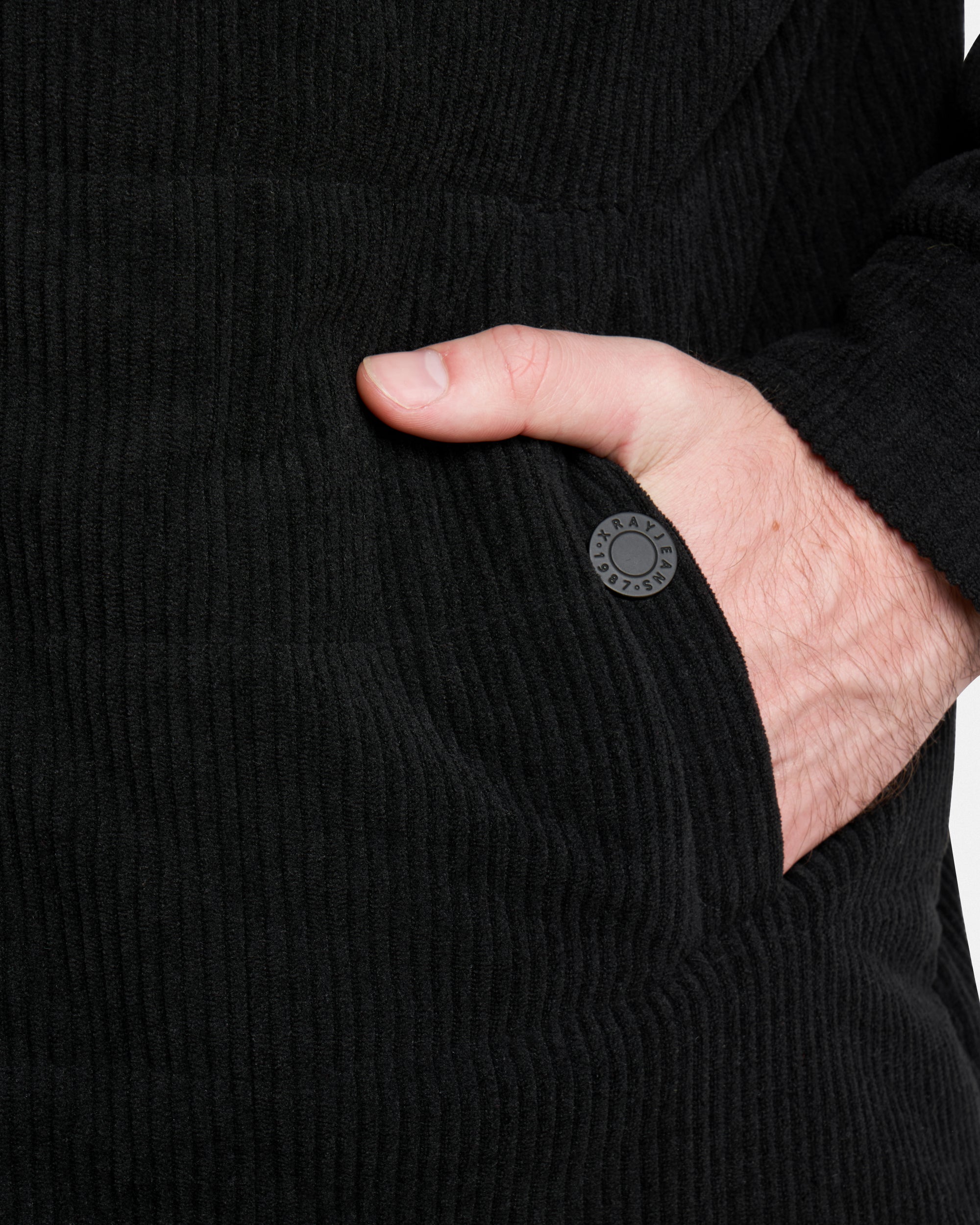 Men's Quilted Corduroy Shirt Jacket With Polyester Lining-thumbmail-9
