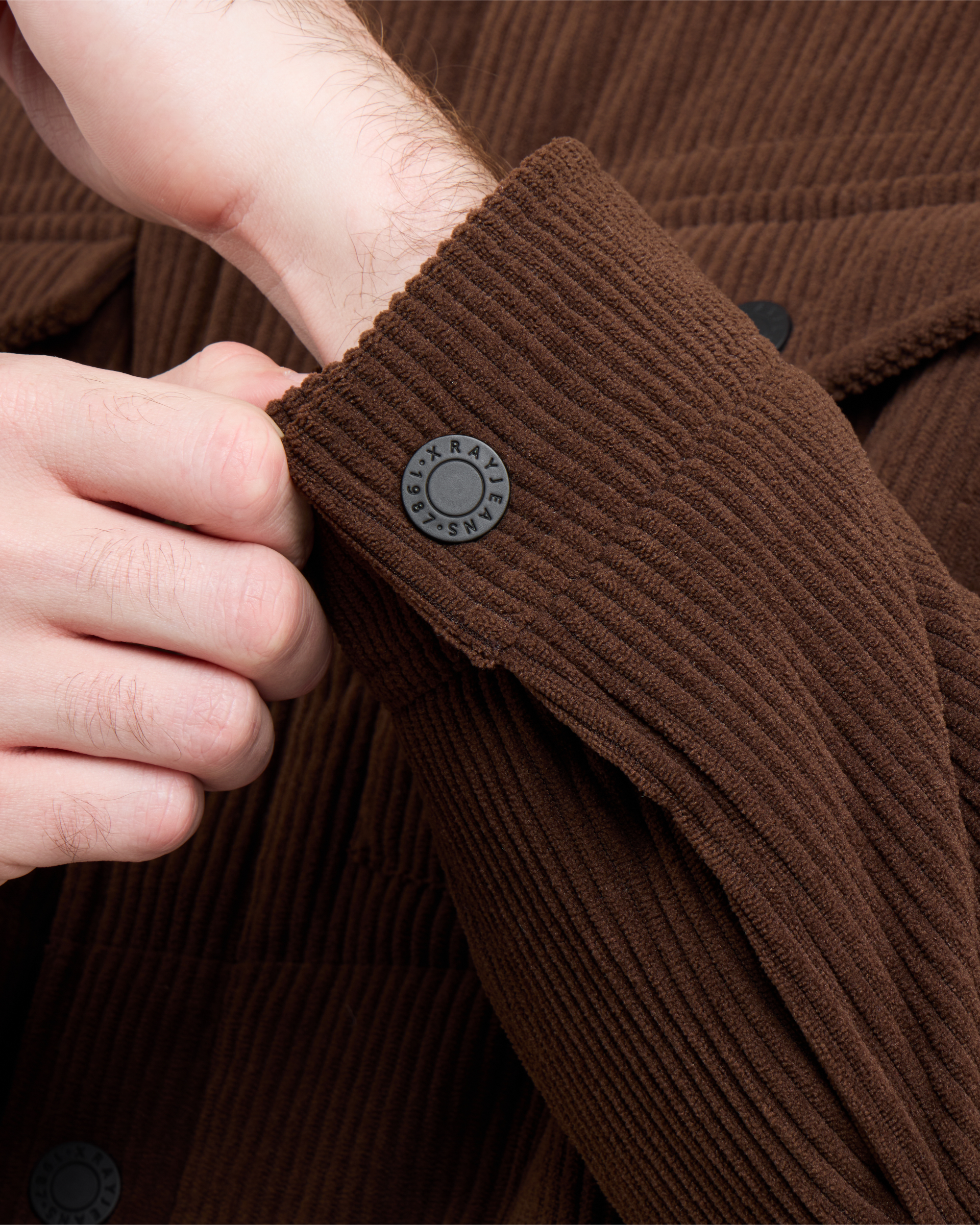 Men's Quilted Corduroy Shirt Jacket With Polyester Lining-thumbmail-17