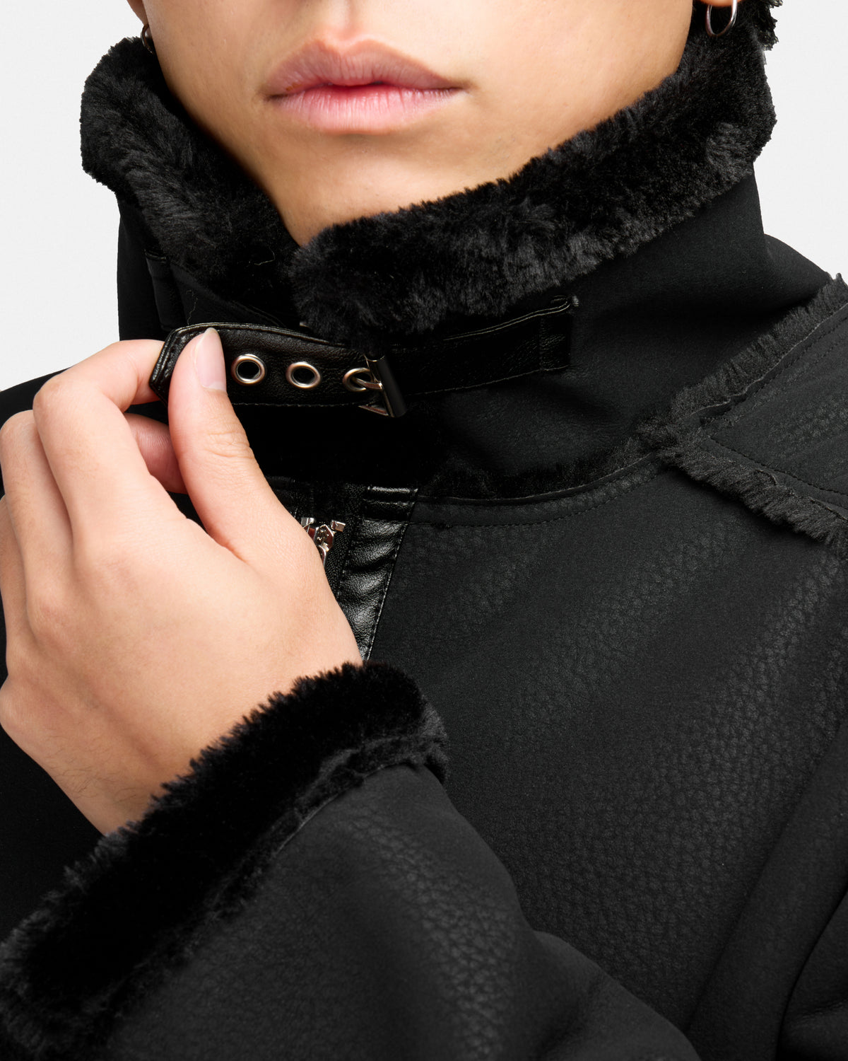 Men's Faux Shearling Aviator Jacket-thumbmail-6
