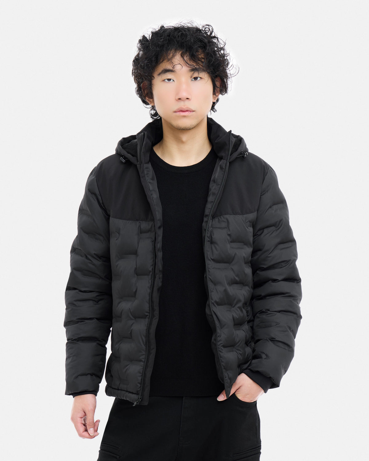 Men's Full-Zip Hooded Puffer Jacket